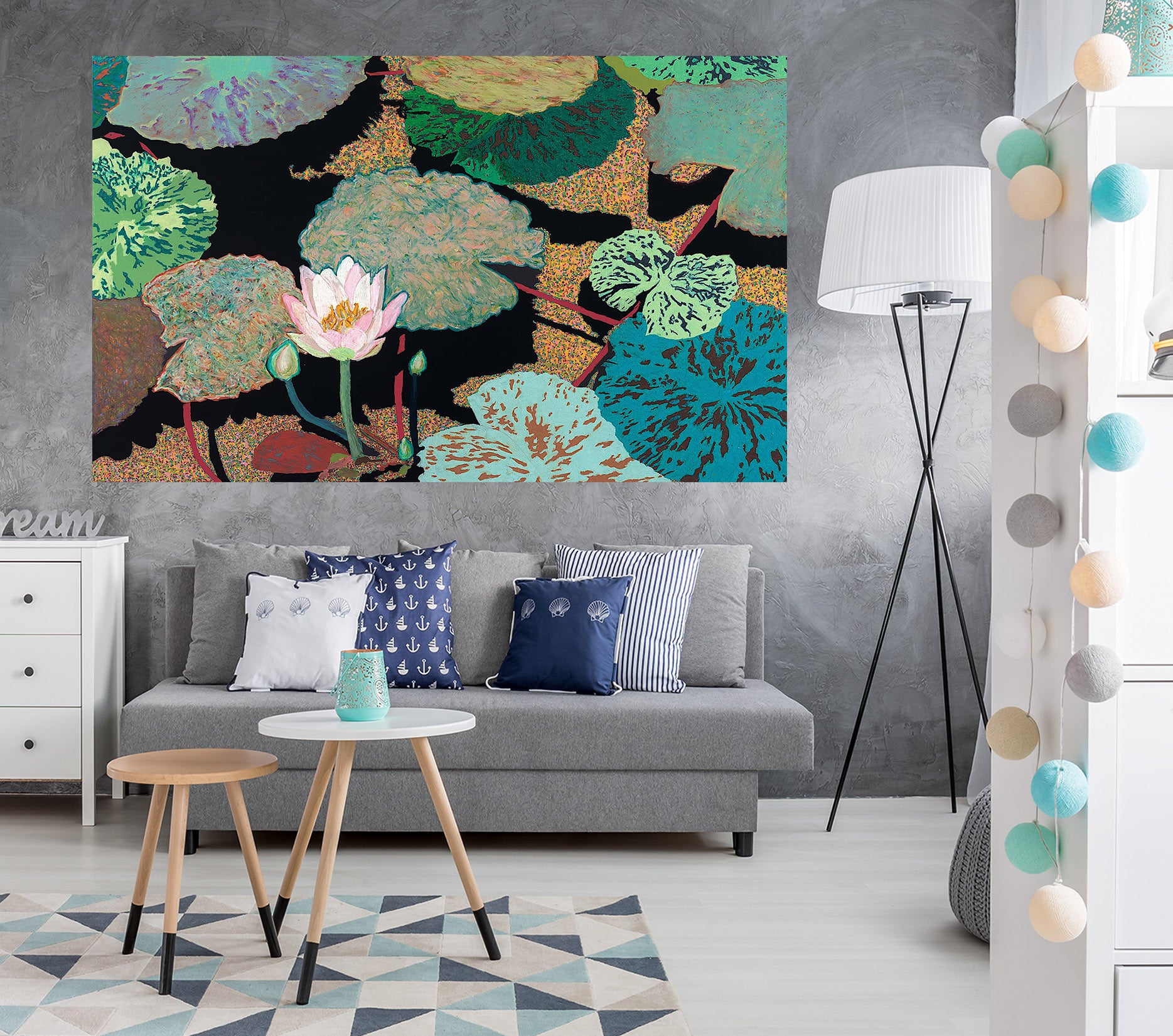 3D Pink Lotus 262 Allan P. Friedlander Wall Sticker