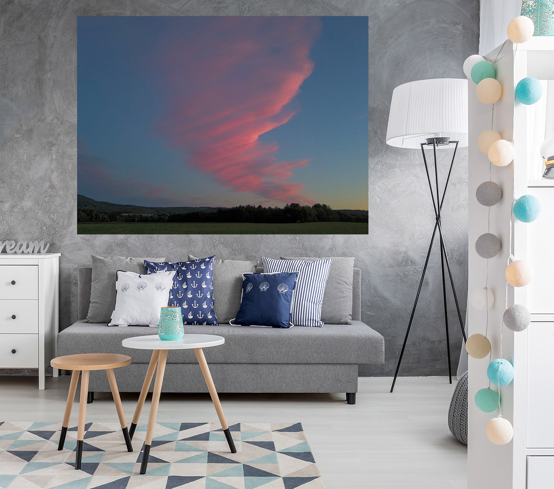 3D Pink Clouds 129 Jerry LoFaro Wall Sticker