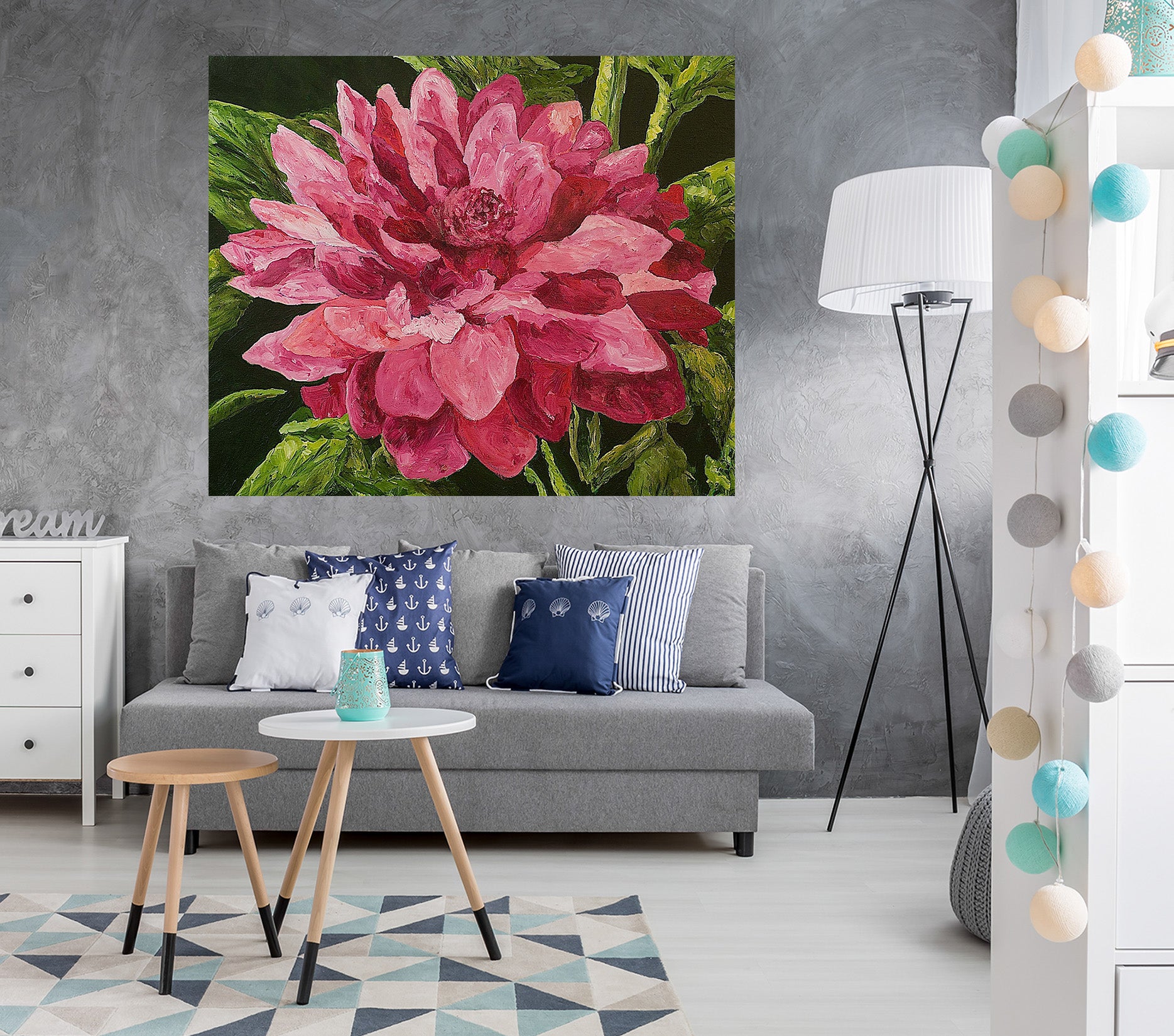 3D Pink Flowers 166 Allan P. Friedlander Wall Sticker