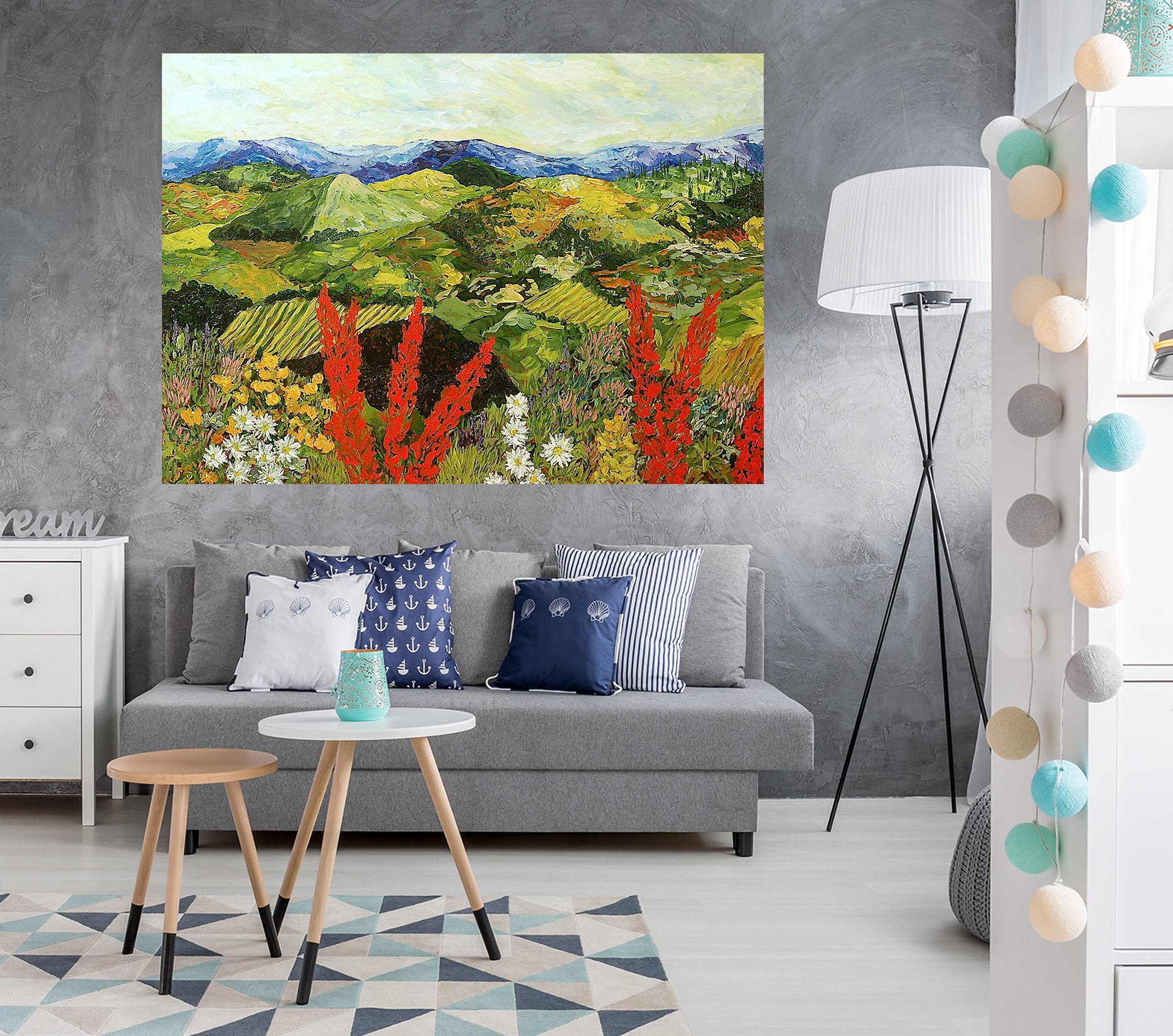 3D Red Flowers 140 Allan P. Friedlander Wall Sticker