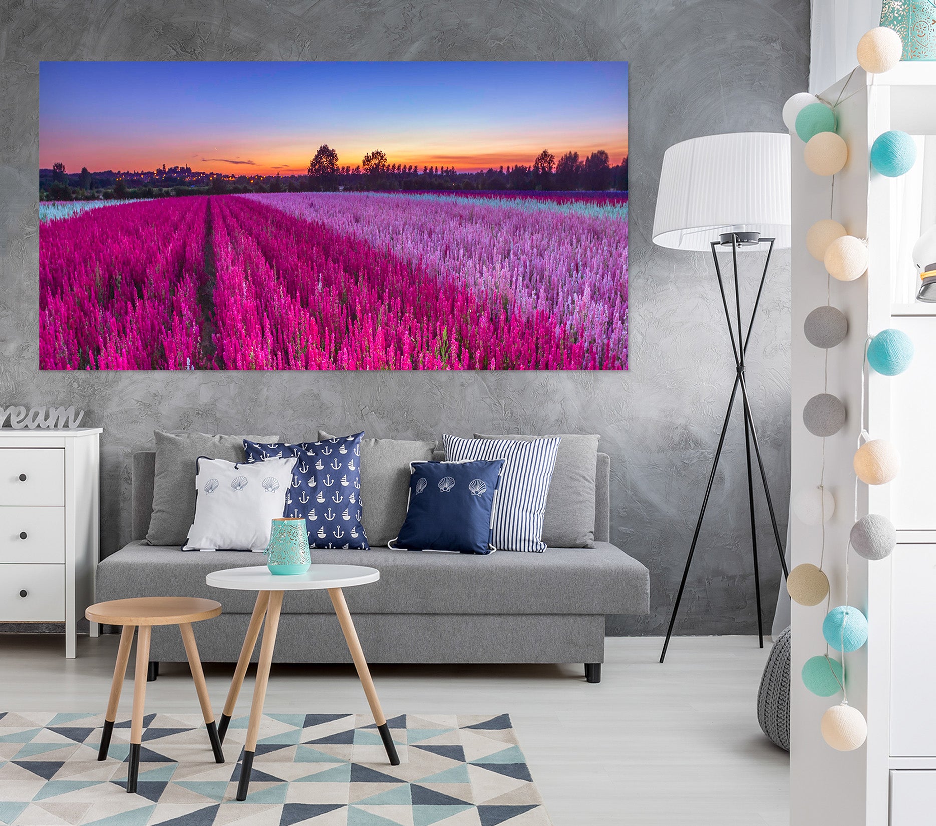 3D Purple Garden 024 Assaf Frank Wall Sticker