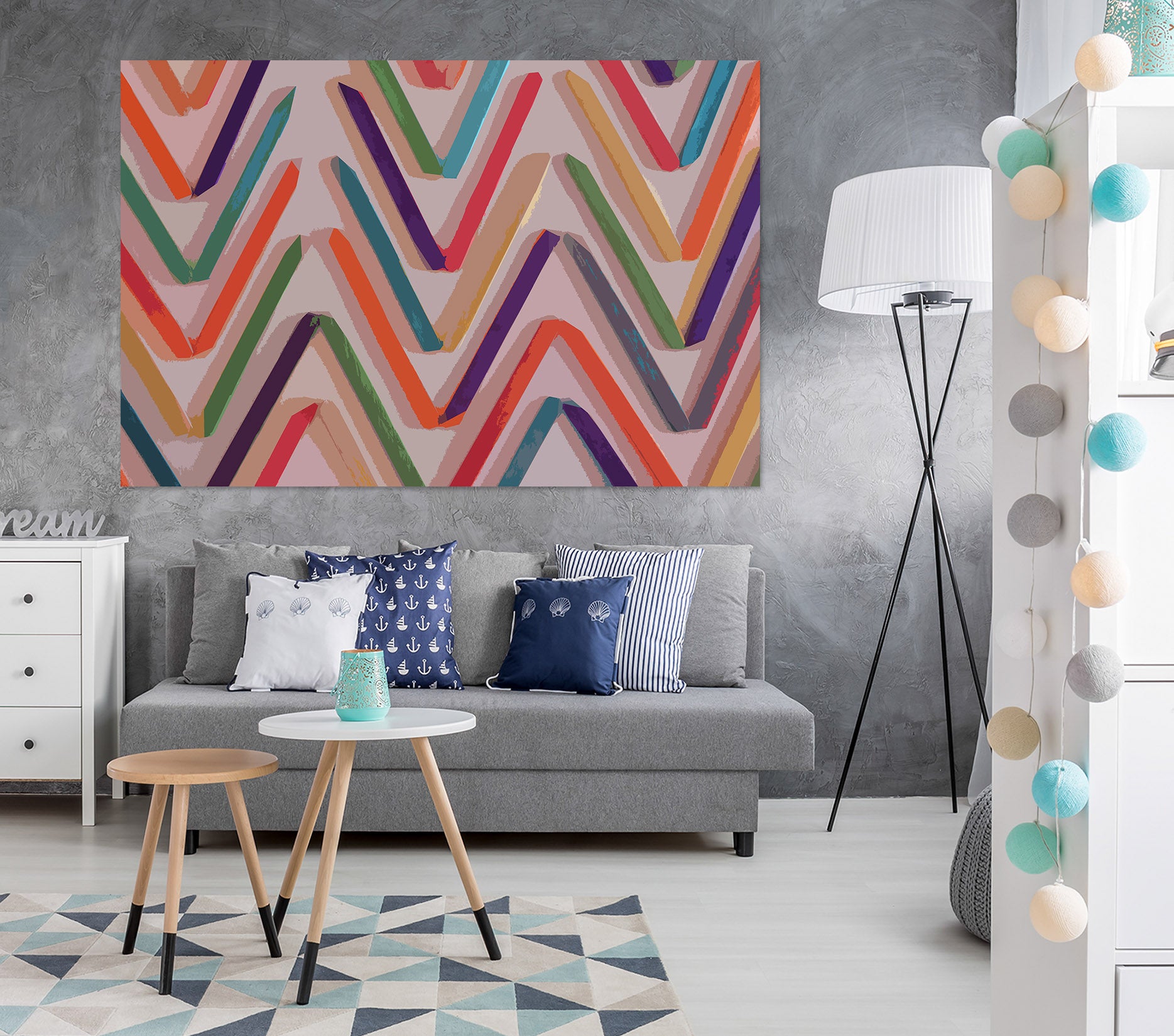 3D Colored Wavy Lines 71123 Shandra Smith Wall Sticker