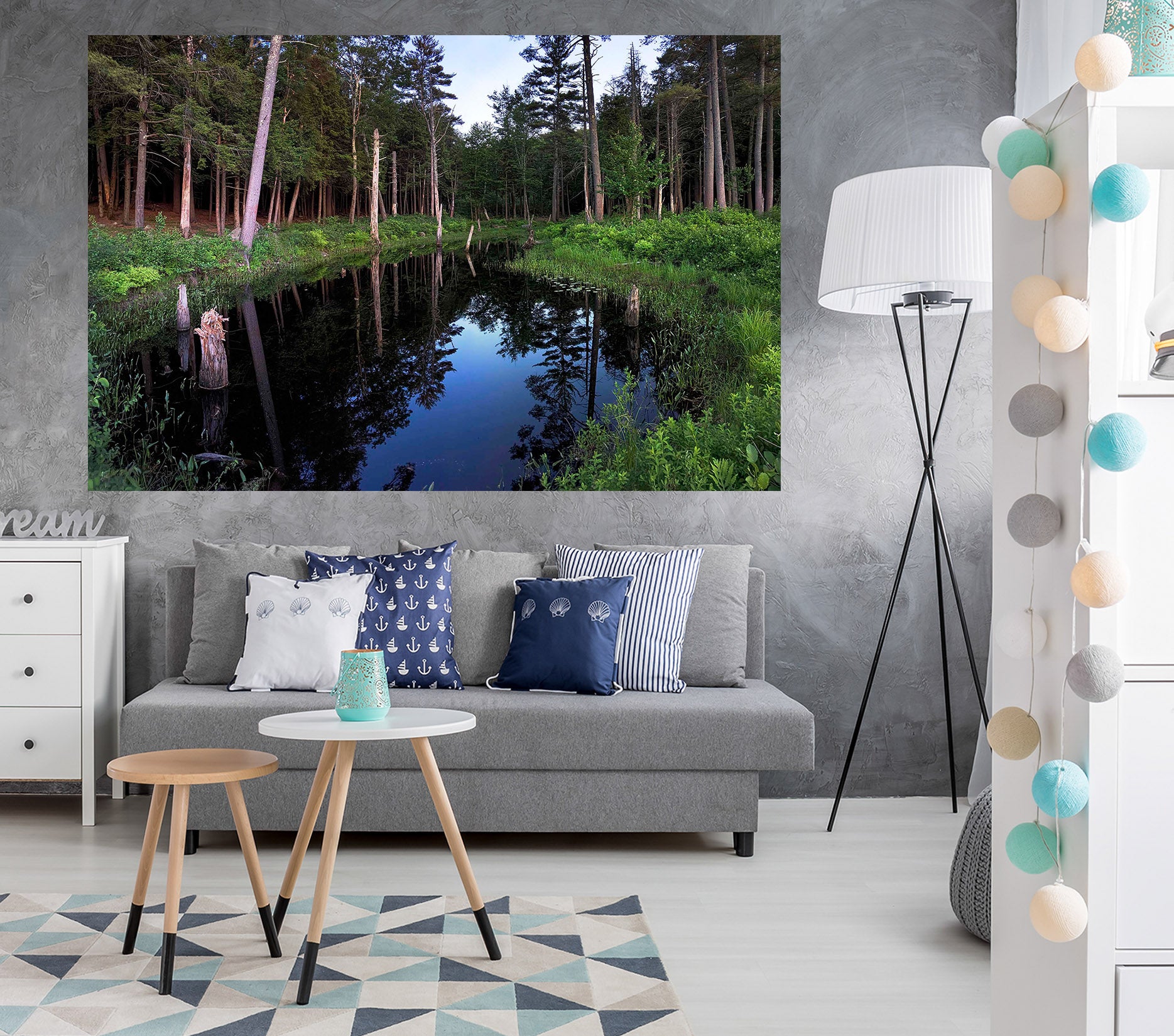 3D Forest River 102 Jerry LoFaro Wall Sticker