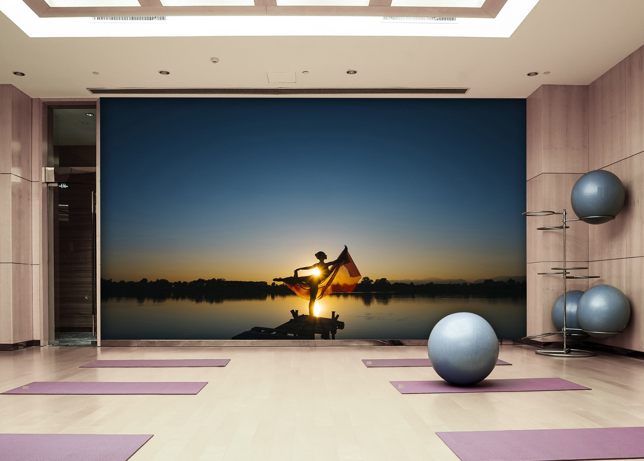 3D Sunset Dance 201 Wall Murals
