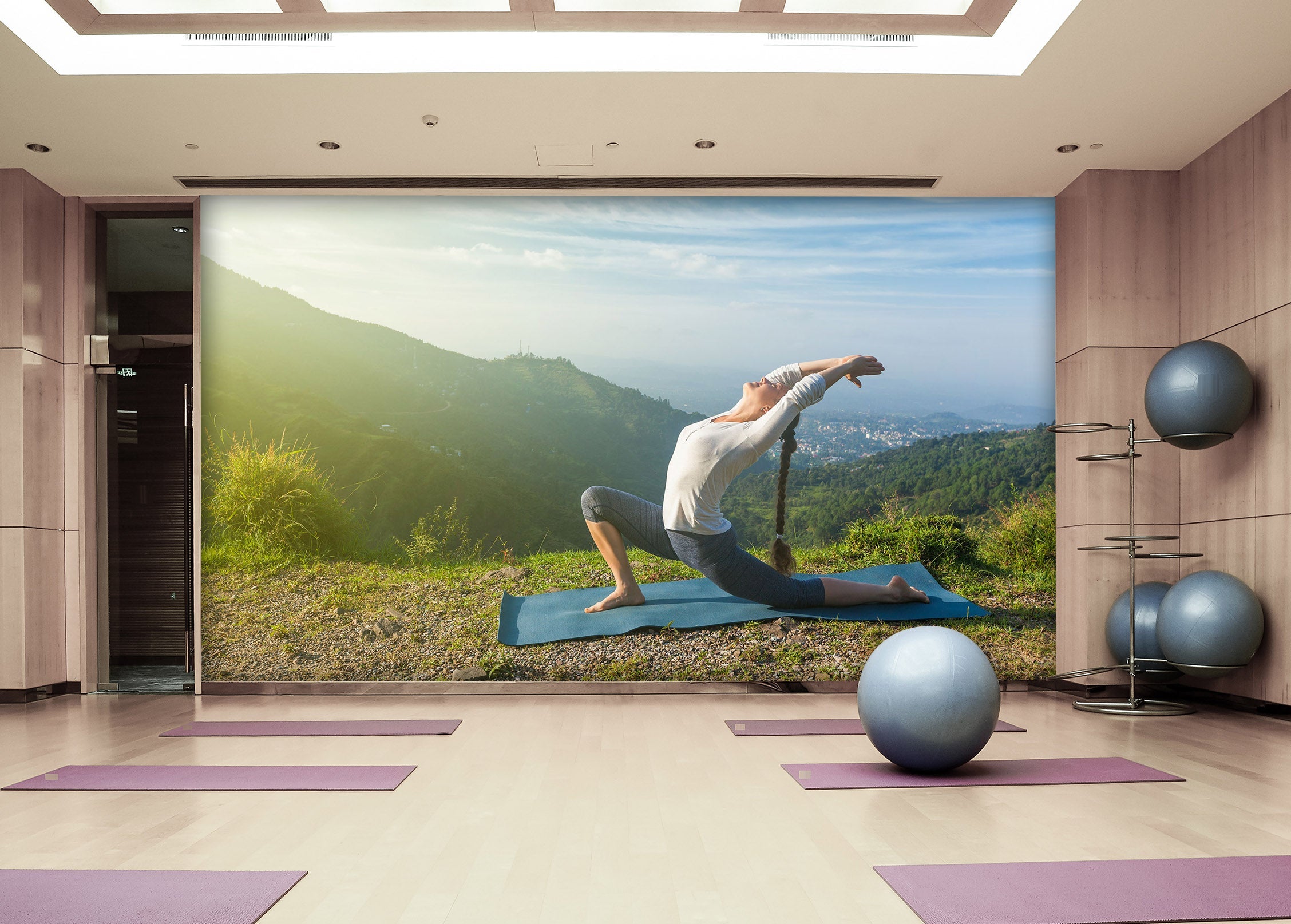 3D Morning Yoga 032 Wall Murals Wallpaper AJ Wallpaper 2