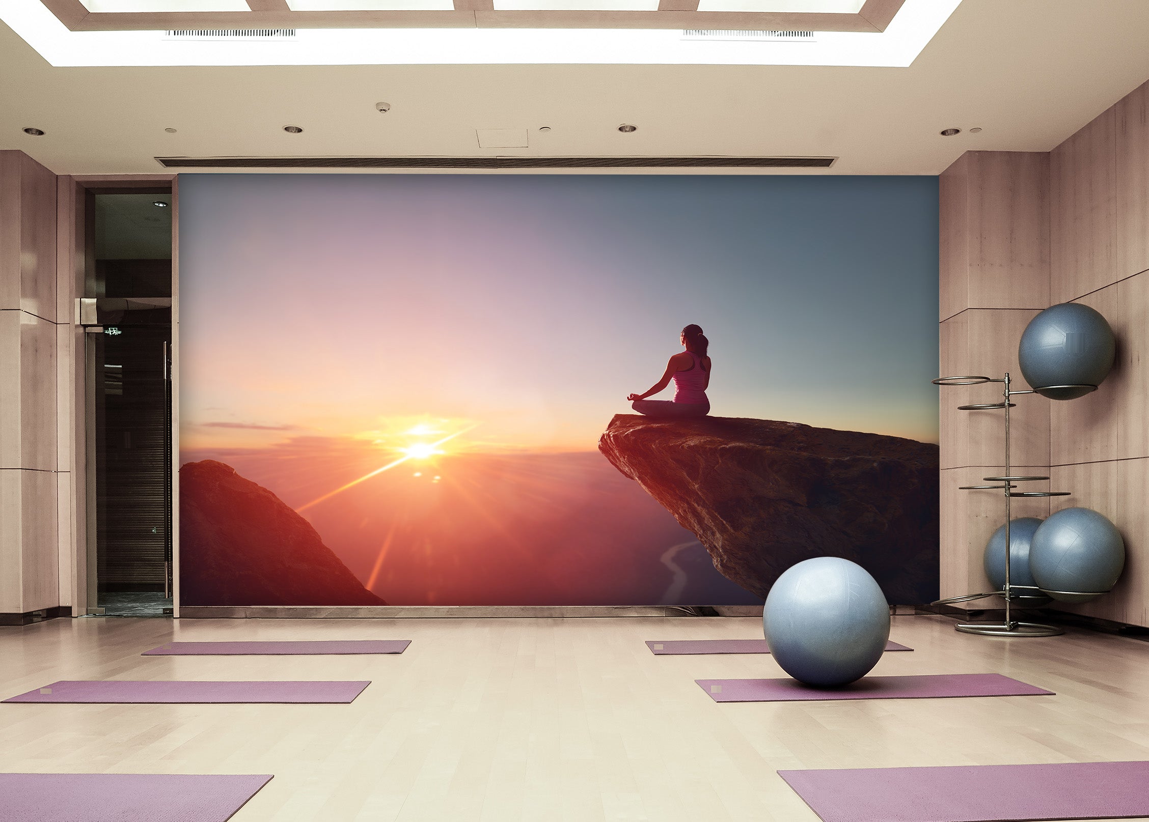 3D Peak Yoga 286 Wall Murals