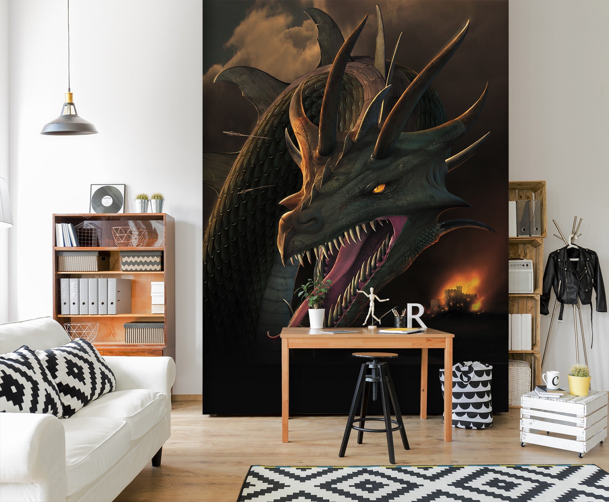 3D Dragon Mouth 1408 Wall Murals Exclusive Designer Vincent Wallpaper AJ Wallpaper