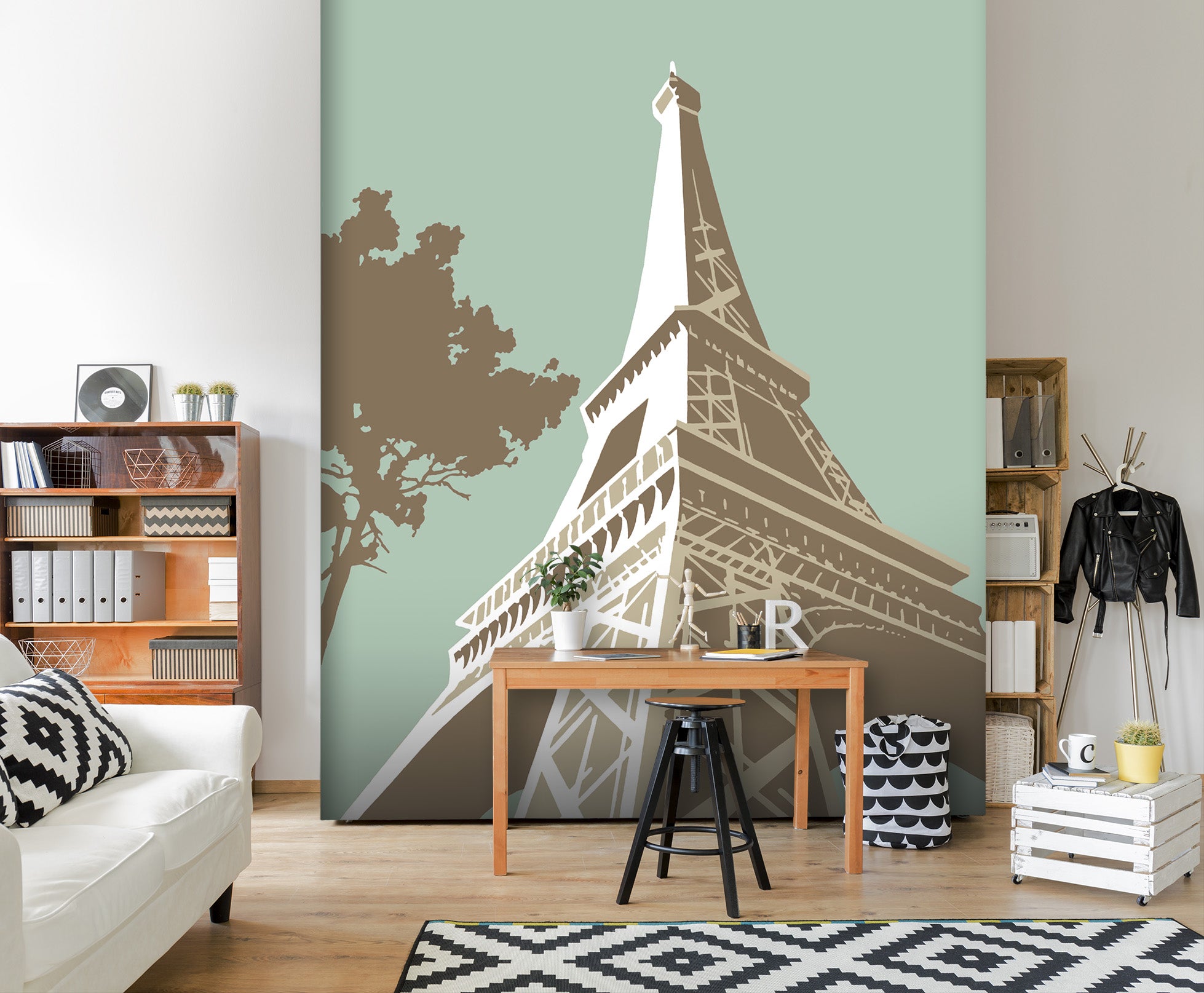 3D Eiffel Tower 1017 Steve Read Wall Mural Wall Murals