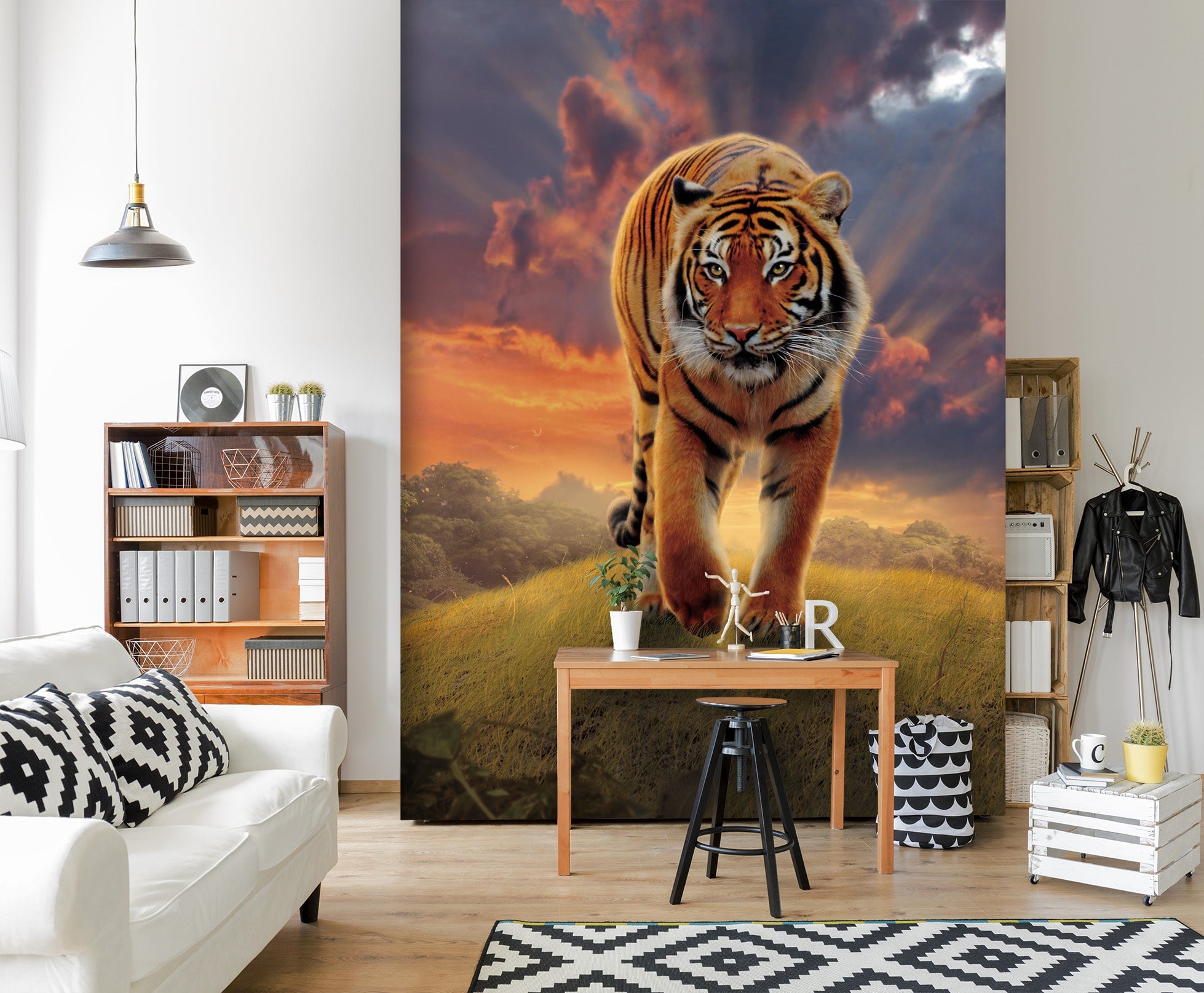 3D Rising Tiger 1543 Wall Murals Exclusive Designer Vincent Wallpaper AJ Wallpaper