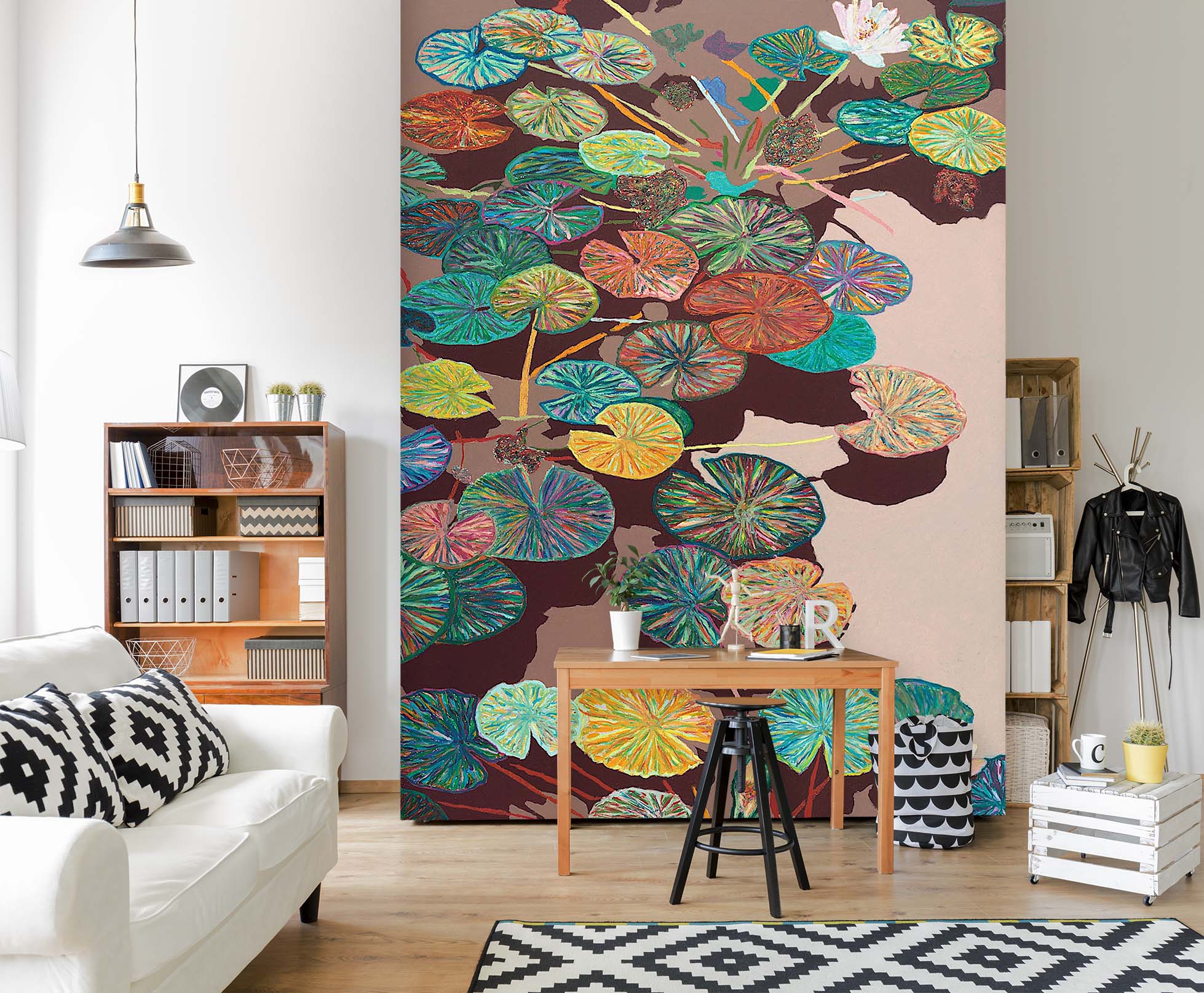 3D Summer Pond 285 Allan P. Friedlander Wall Mural Wall Murals