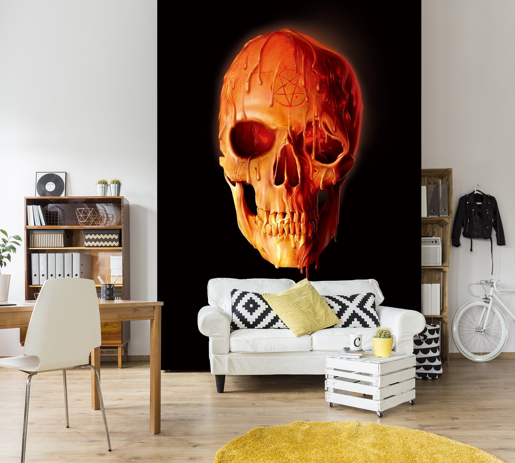 3D Wax Skull 1569 Wall Murals Exclusive Designer Vincent Wallpaper AJ Wallpaper