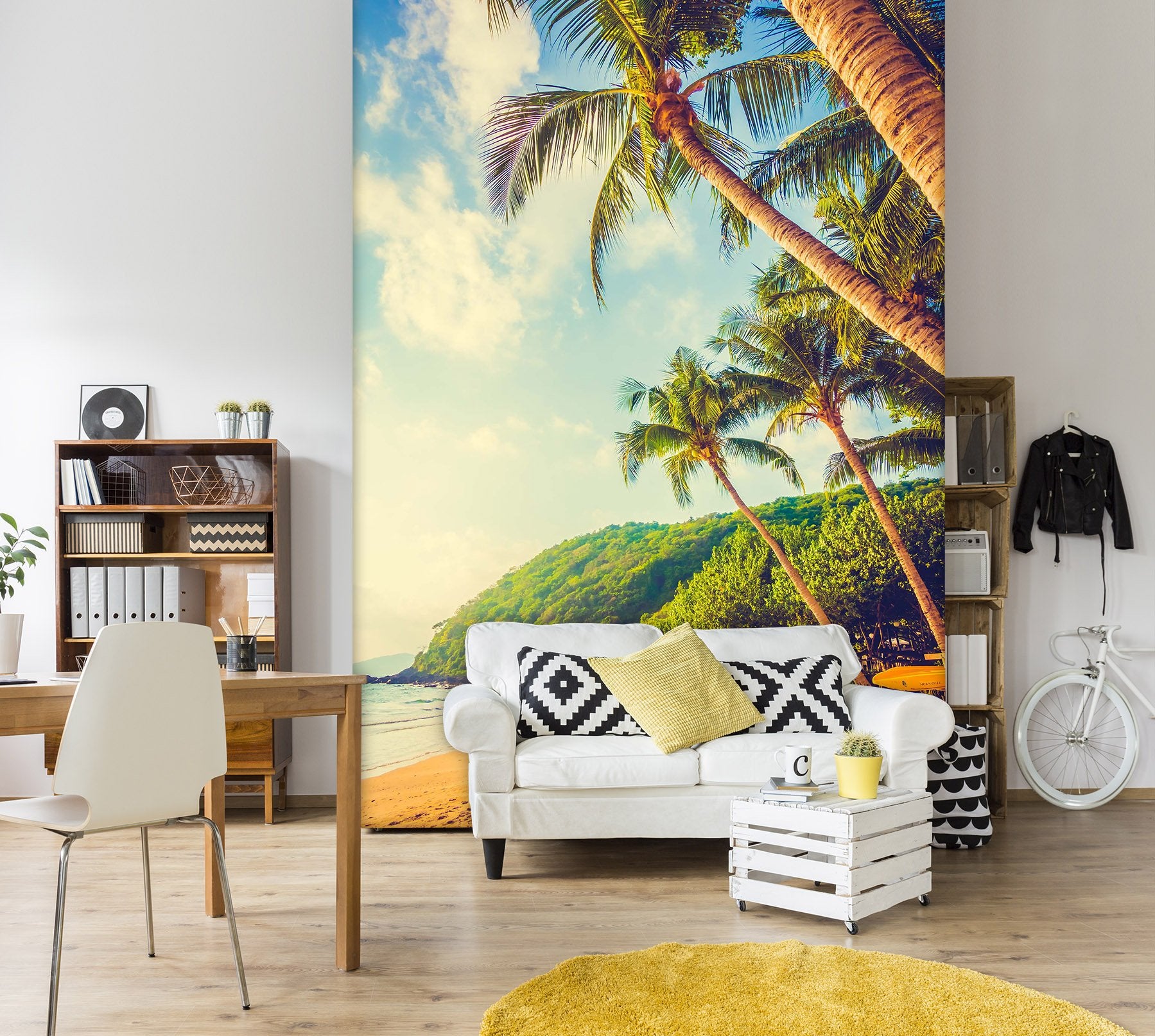 3D Beach Sea Tree 88 Wall Murals Wallpaper AJ Wallpaper