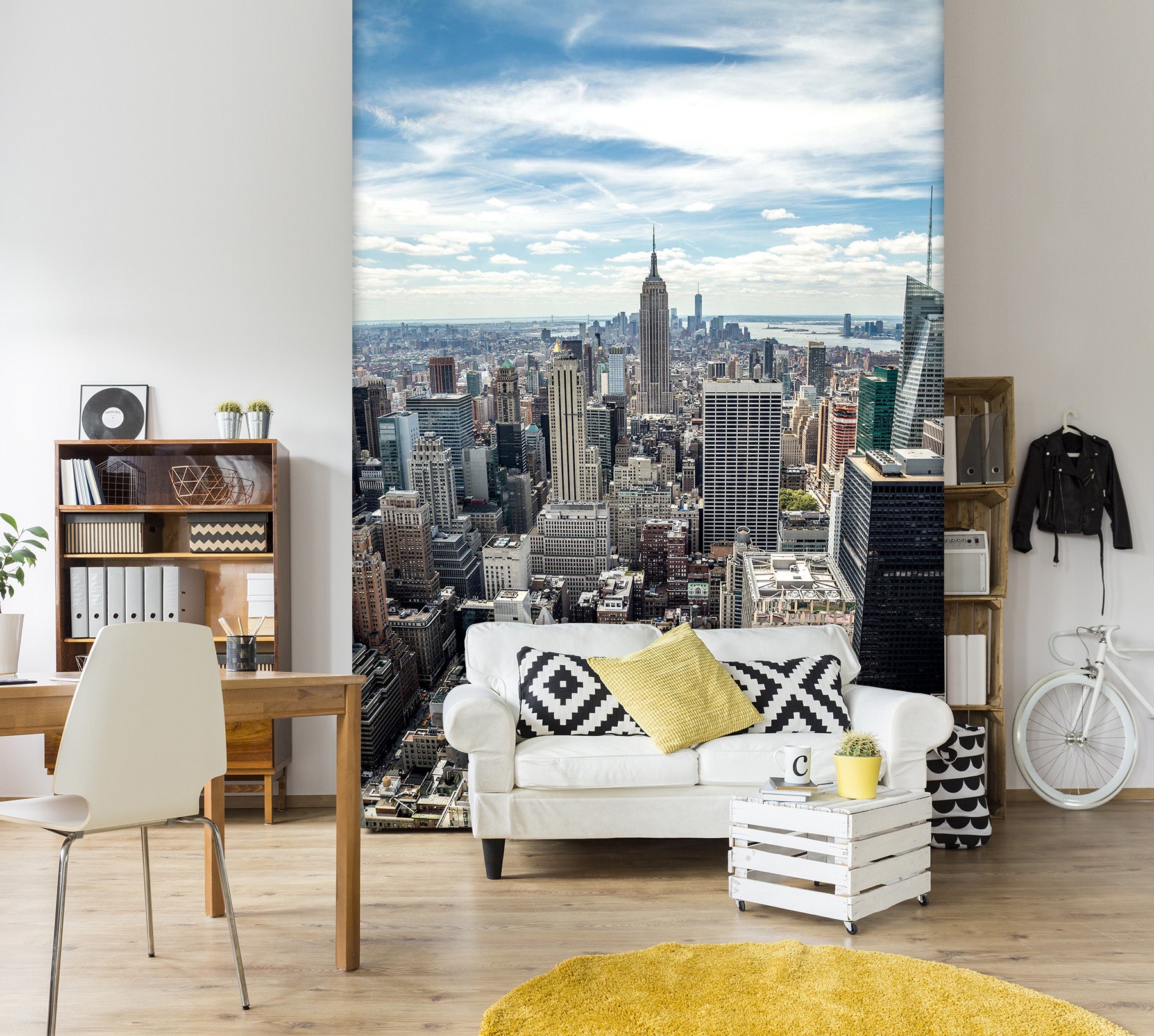 3D City Sky 1544 Wall Murals