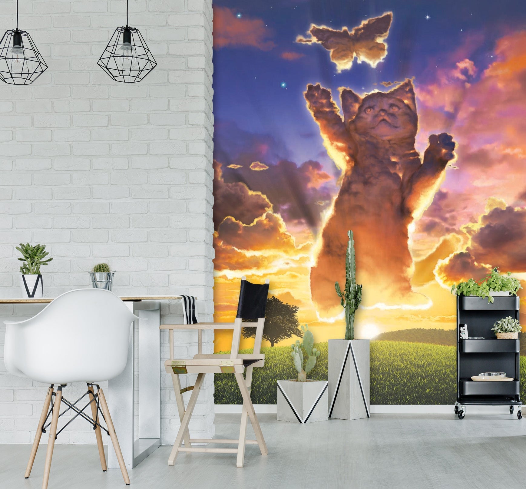 3D Happy Cat 1423 Wall Murals Exclusive Designer Vincent Wallpaper AJ Wallpaper