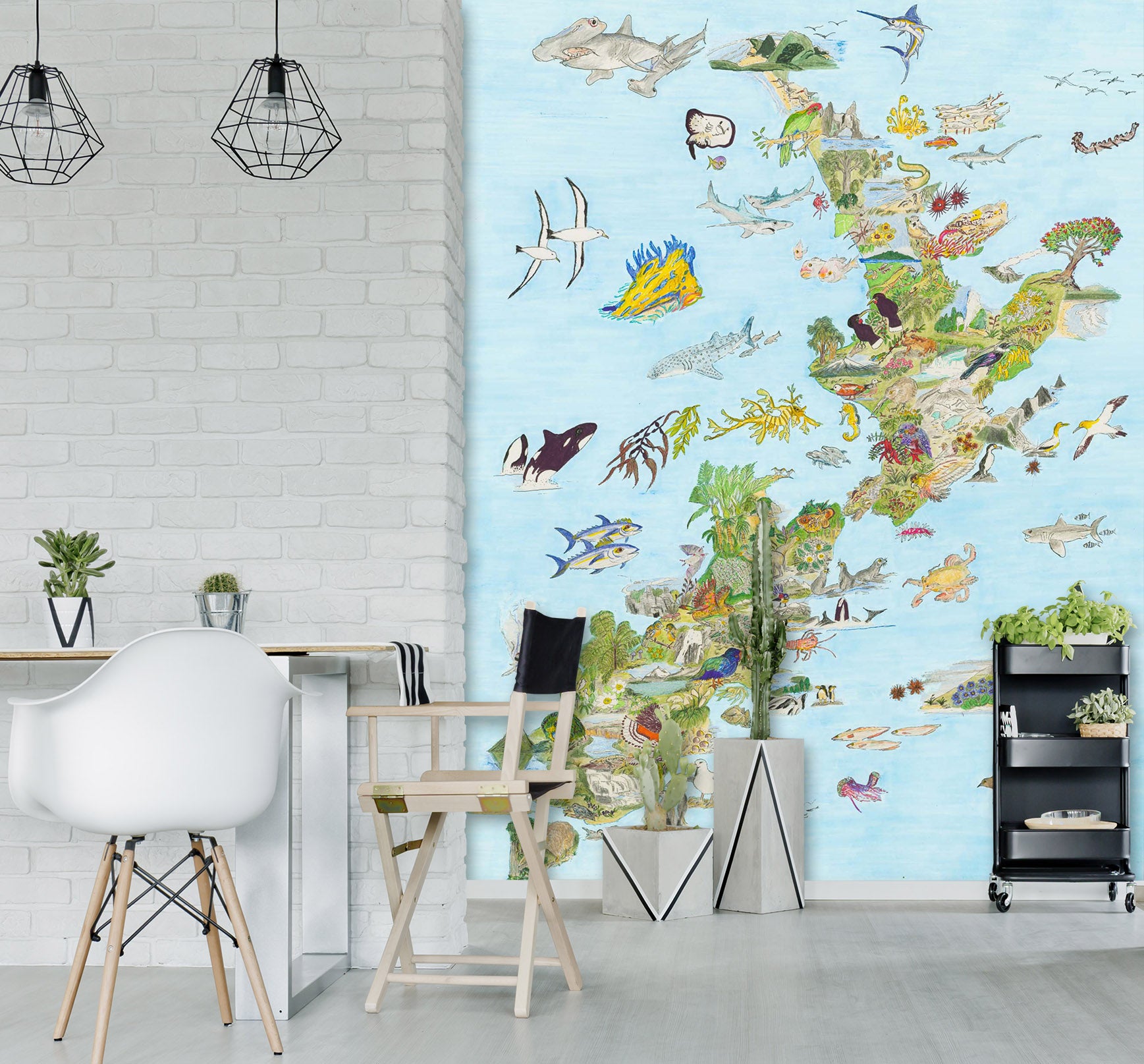 3D Ocean Island 1416 Michael Sewell Wall Mural Wall Murals