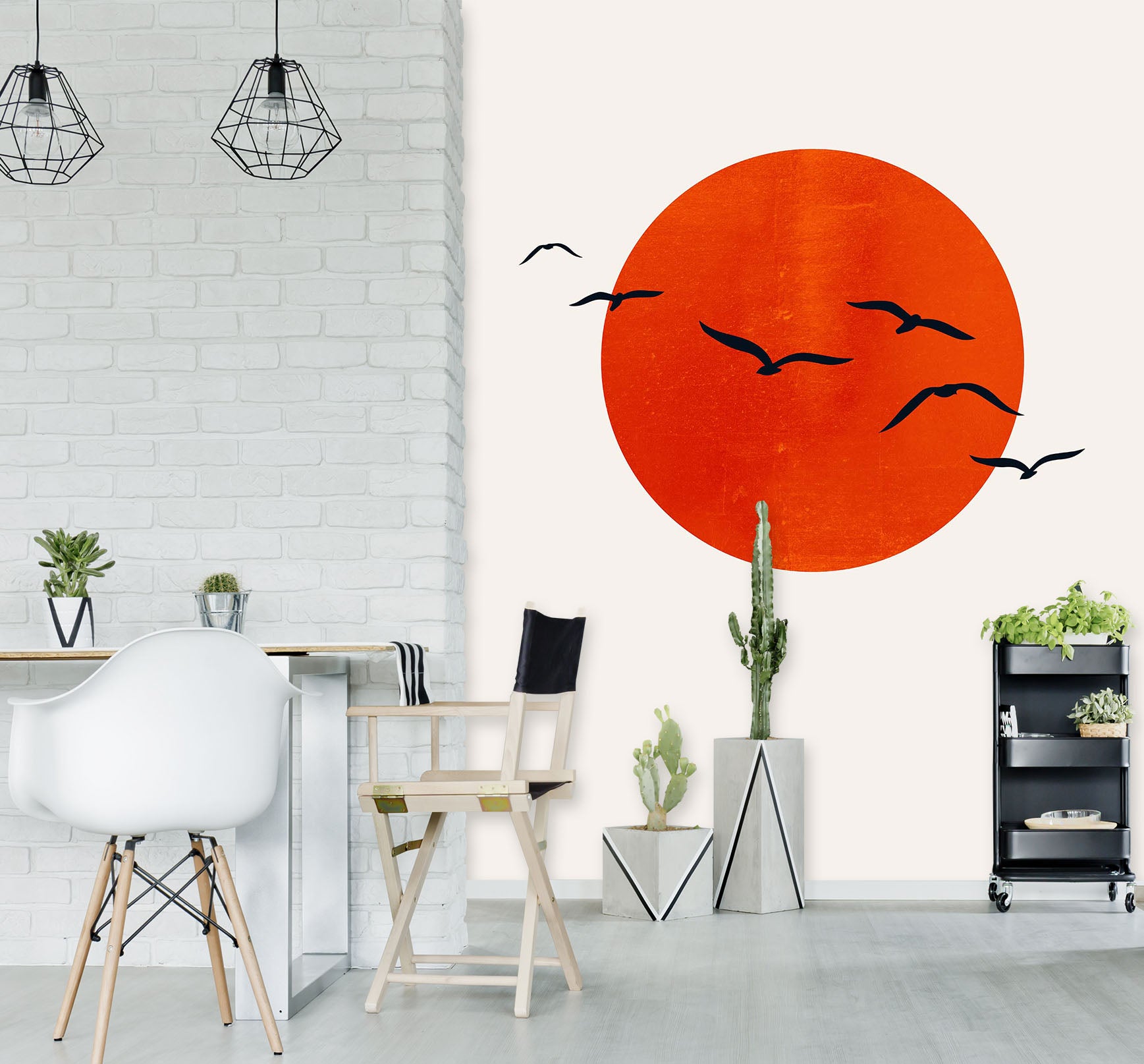 3D Red Sun 1401 Boris Draschoff Wall Mural Wall Murals
