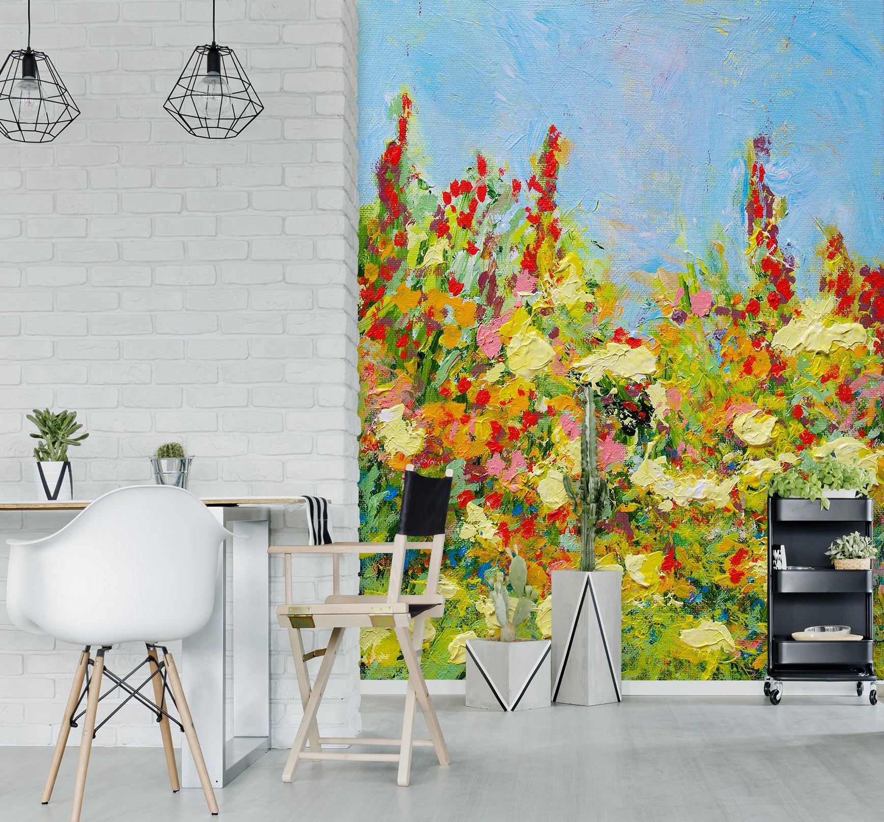 3D Colored Wild Flowers 268 Allan P. Friedlander Wall Mural Wall Murals
