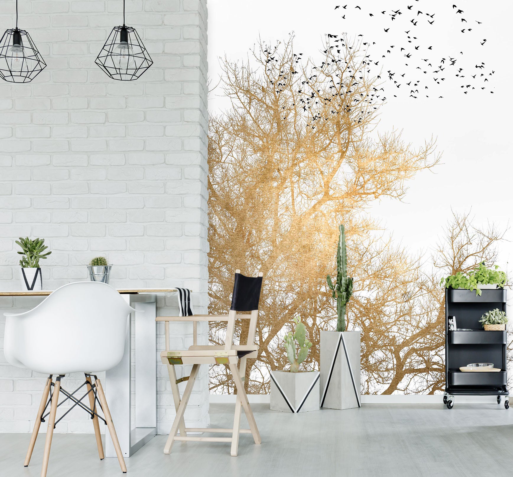 3D Golden Forest 1450 Boris Draschoff Wall Mural Wall Murals