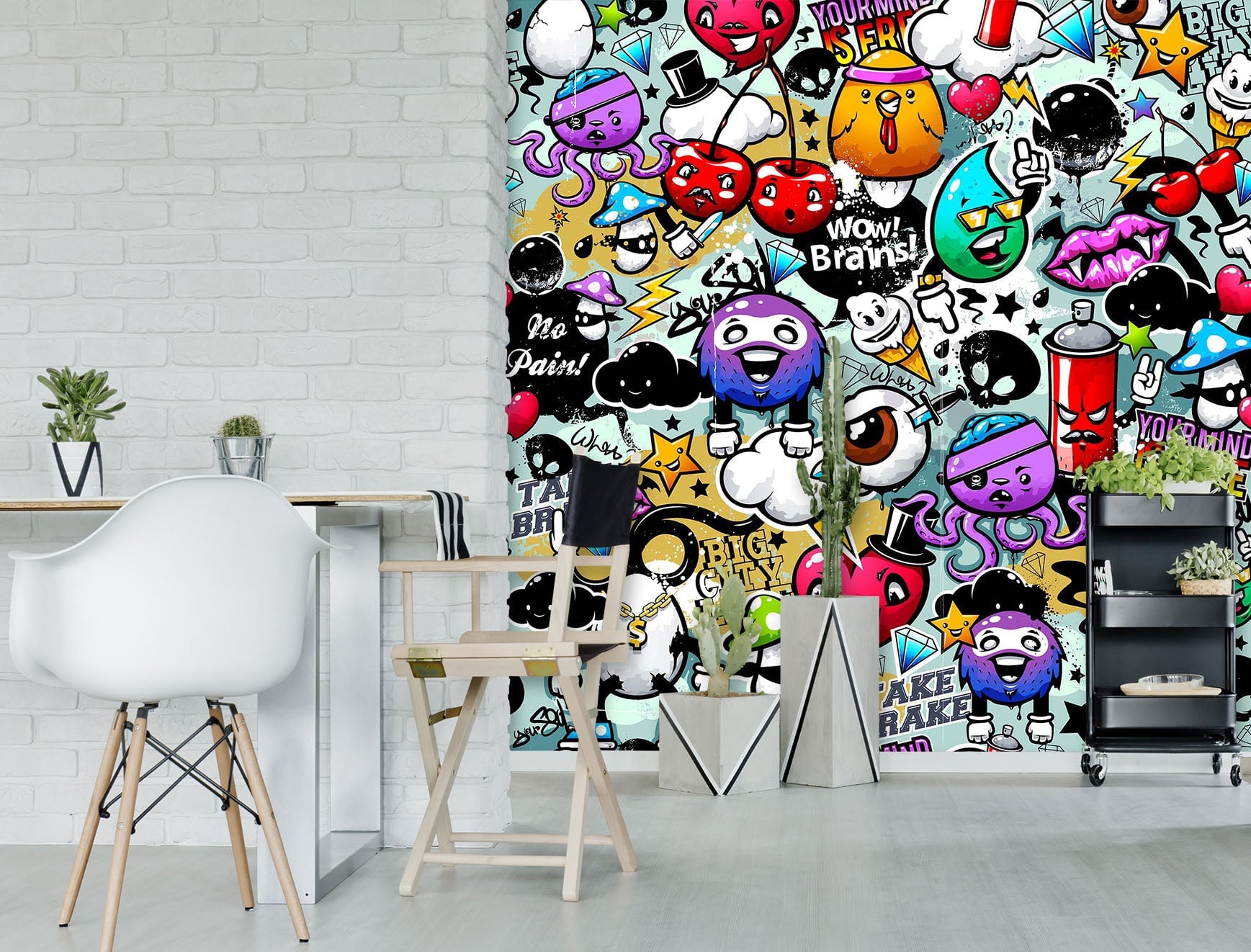 3D Graffiti Monsters 117 Wall Murals Wallpaper AJ Wallpaper 2