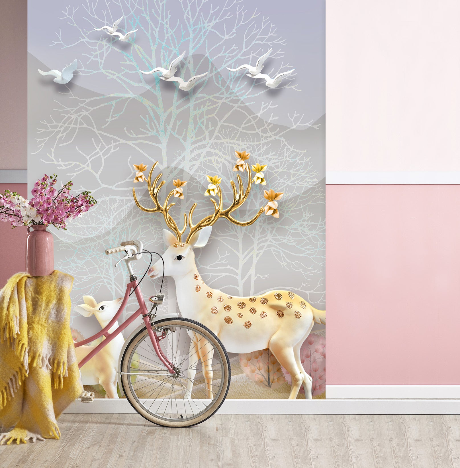 3D Asuka Fawn 1801 Wall Murals