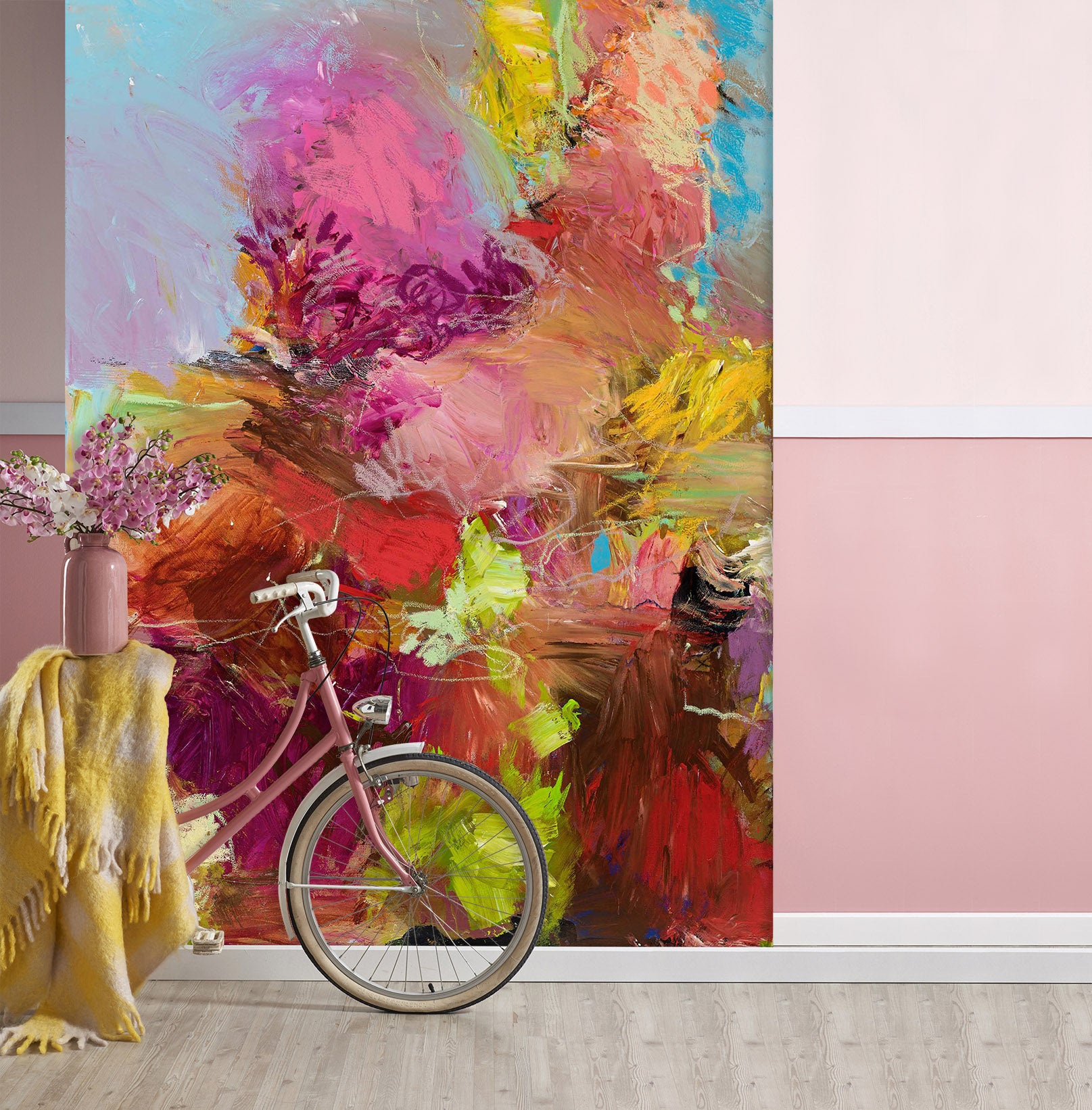 3D Pink Smoke 294 Allan P. Friedlander Wall Mural Wall Murals