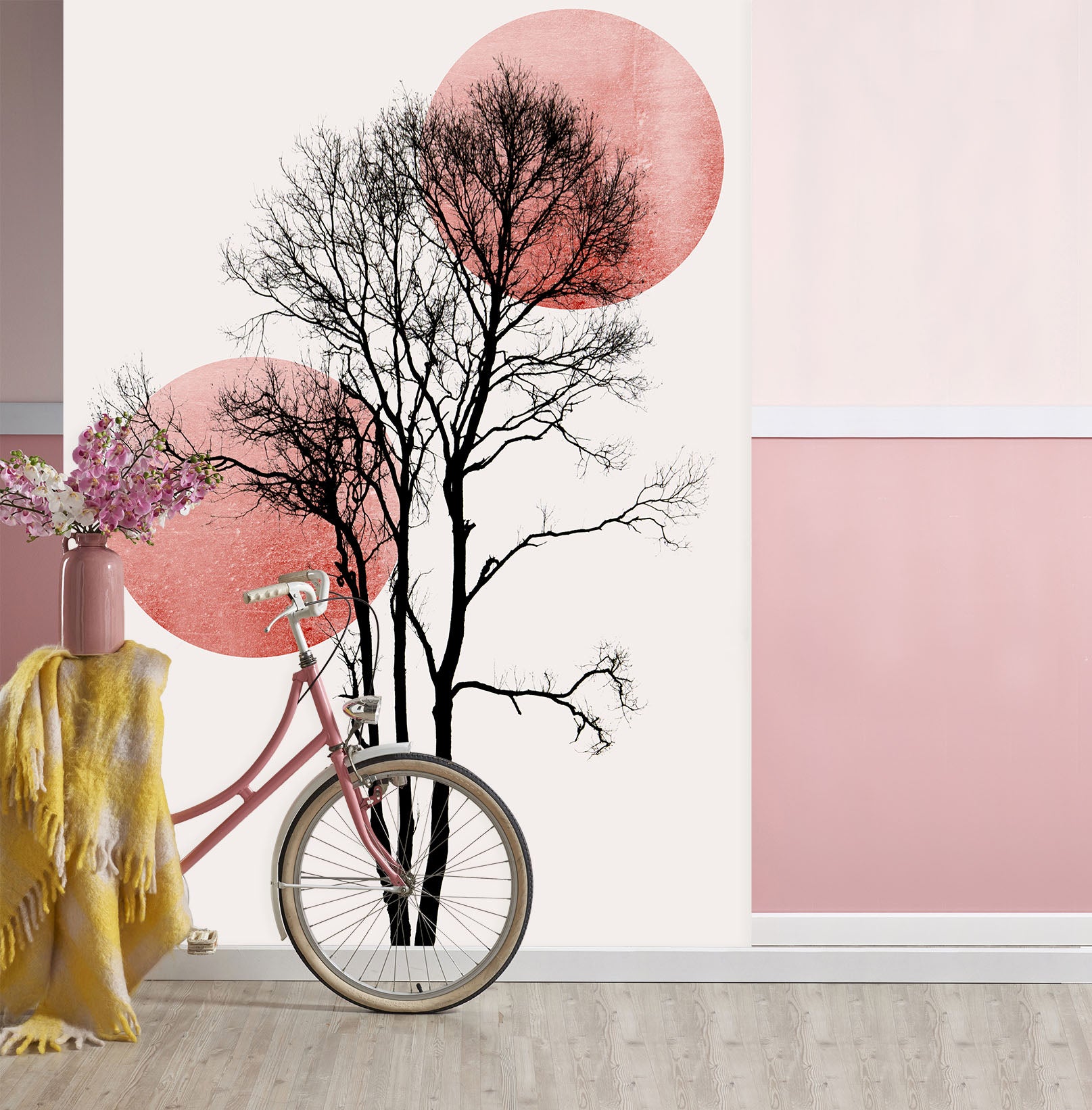3D Sunrise Tree Branch 1513 Boris Draschoff Wall Mural Wall Murals