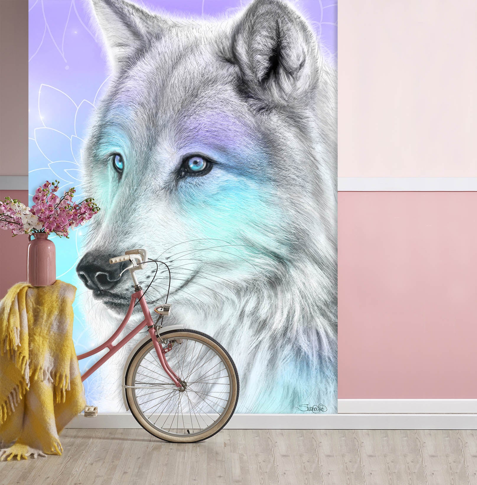 3D Gray Wolf 8452 Sheena Pike Wall Mural Wall Murals