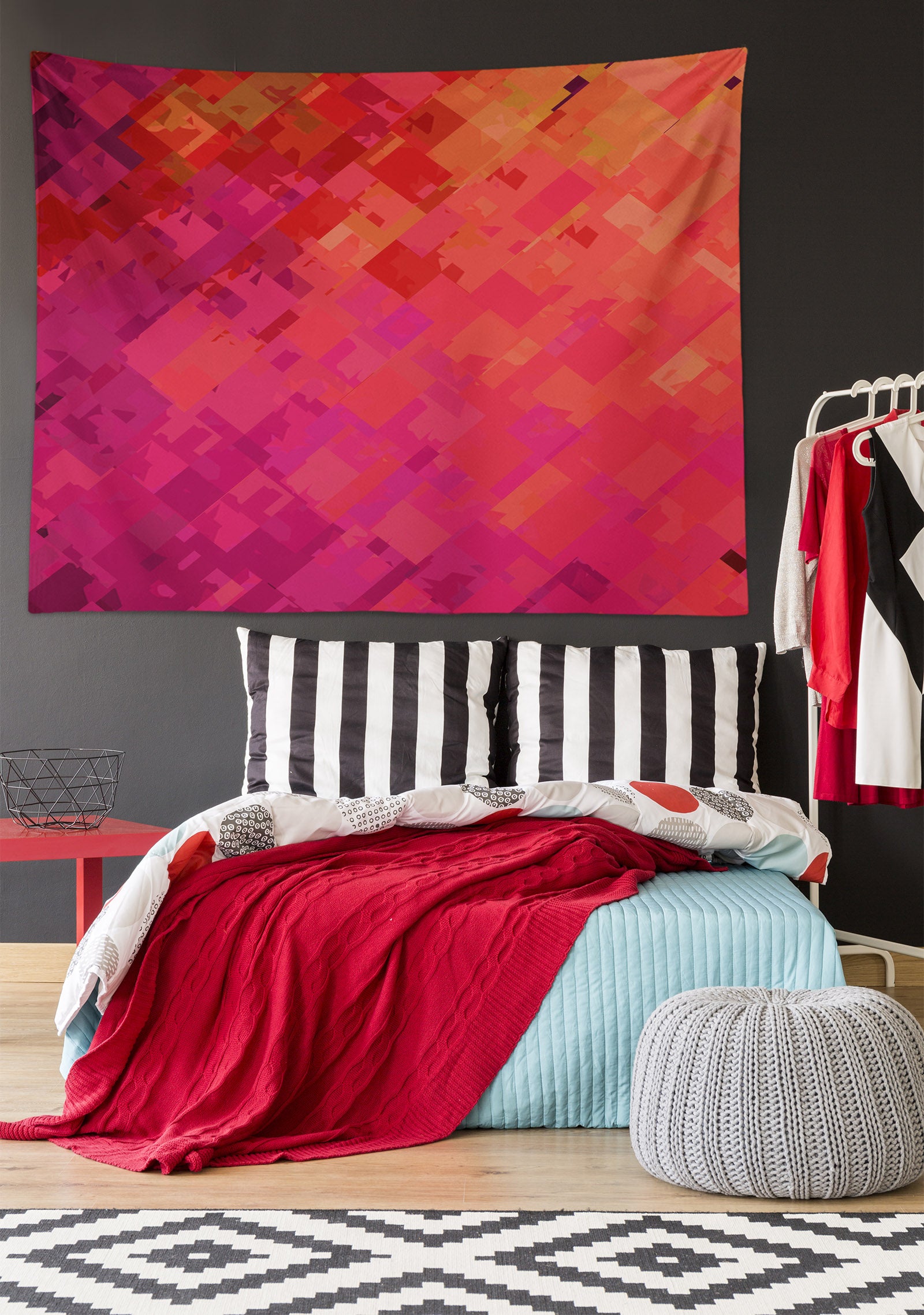 3D Red Graphic 931 Shandra Smith Tapestry Hanging Cloth Hang