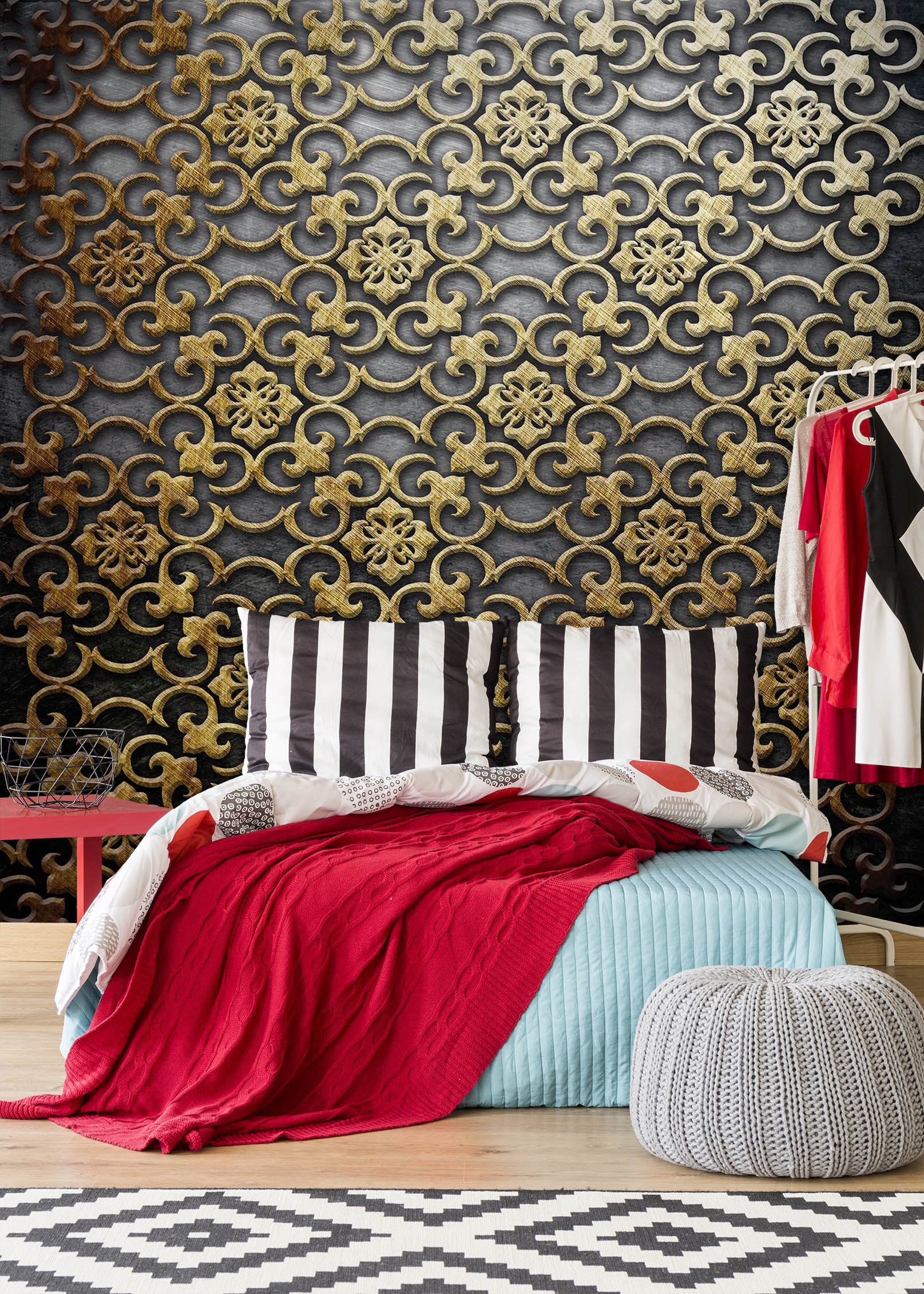 3D Golden Pattern 1715 Wall Murals