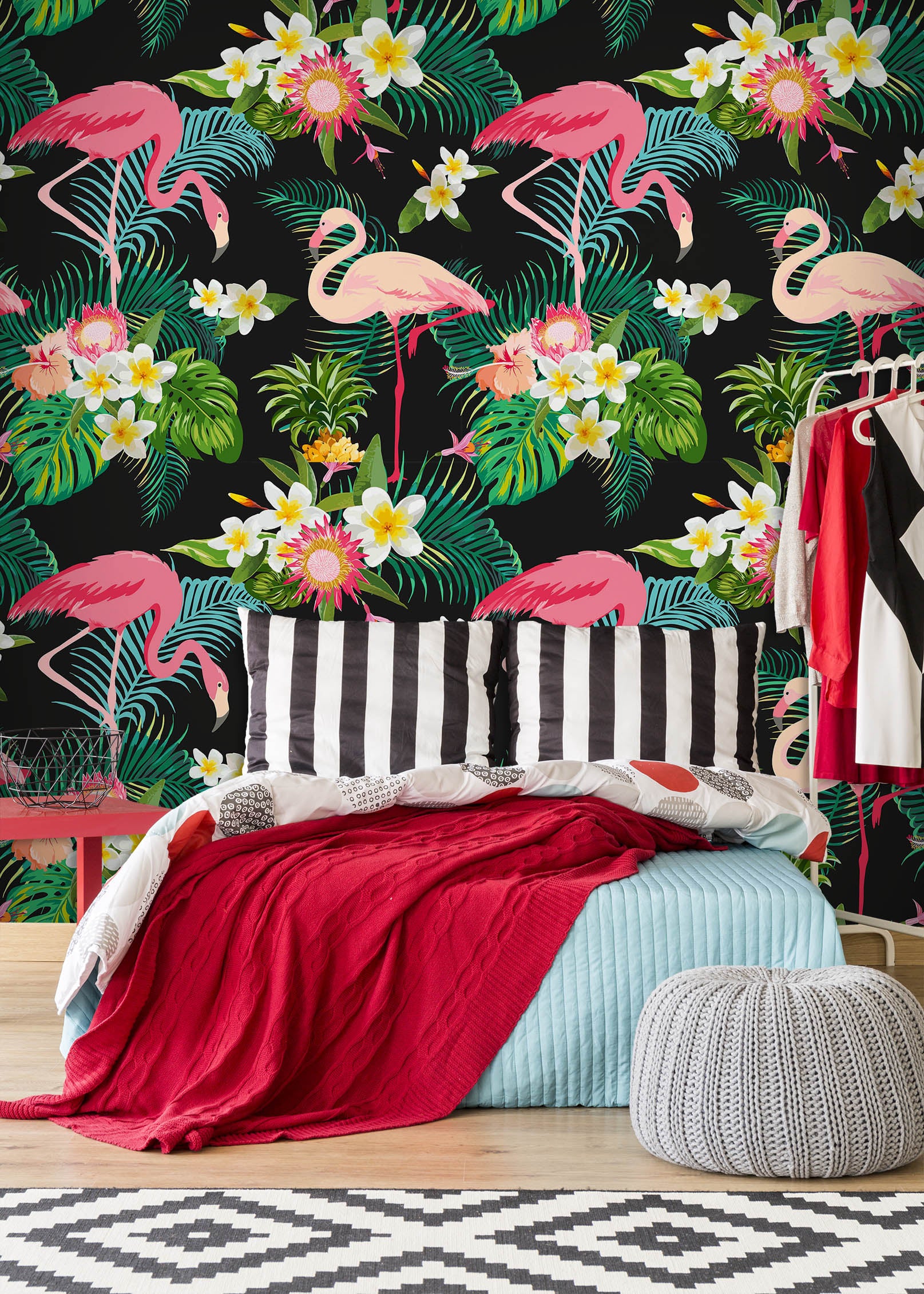 3D Pink Flamingo 1713 Wall Murals