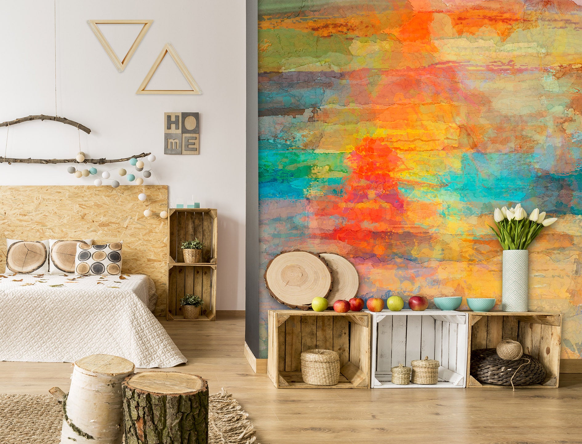 3D Painted Dusk 1524 Michael Tienhaara Wall Mural Wall Murals