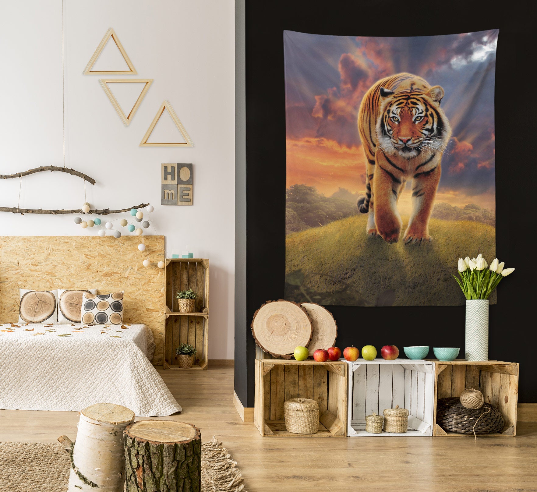 3D Lawn Tiger 11727 Vincent Tapestry Hanging Cloth Hang
