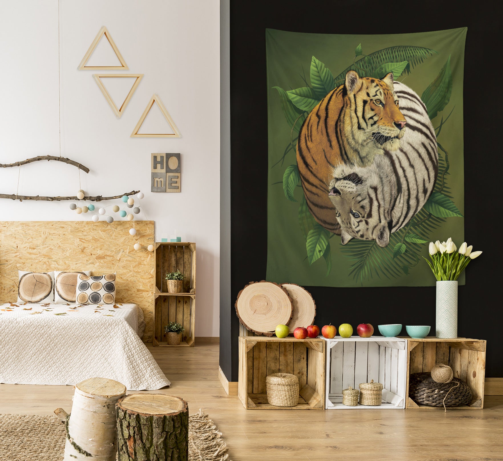 3D Tiger 11740 Vincent Tapestry Hanging Cloth Hang