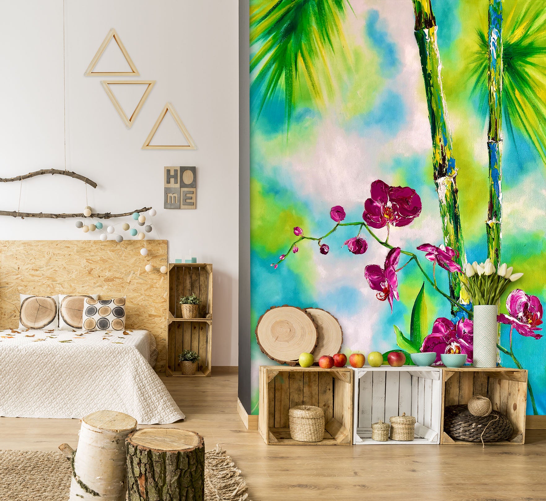 3D Bamboo Flower 294 Skromova Marina Wall Mural Wall Murals