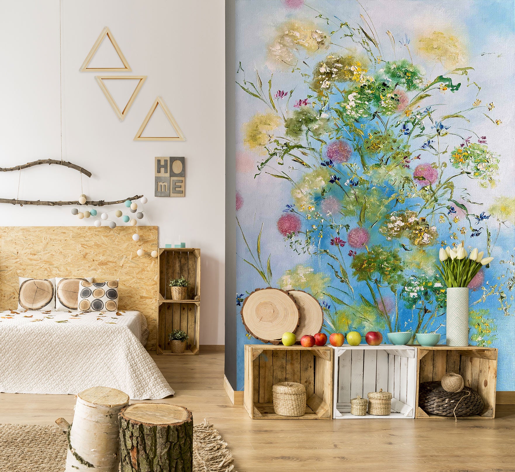 3D Green Flower Ball 198 Skromova Marina Wall Mural Wall Murals