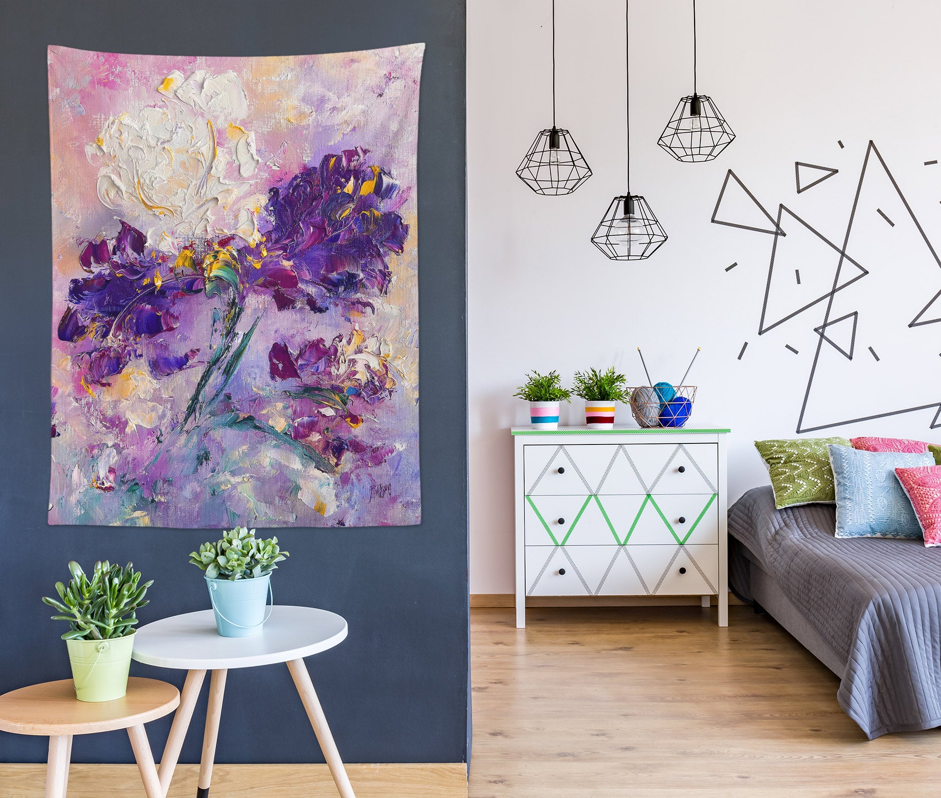 3D Art Purple 3503 Skromova Marina Tapestry Hanging Cloth Hang