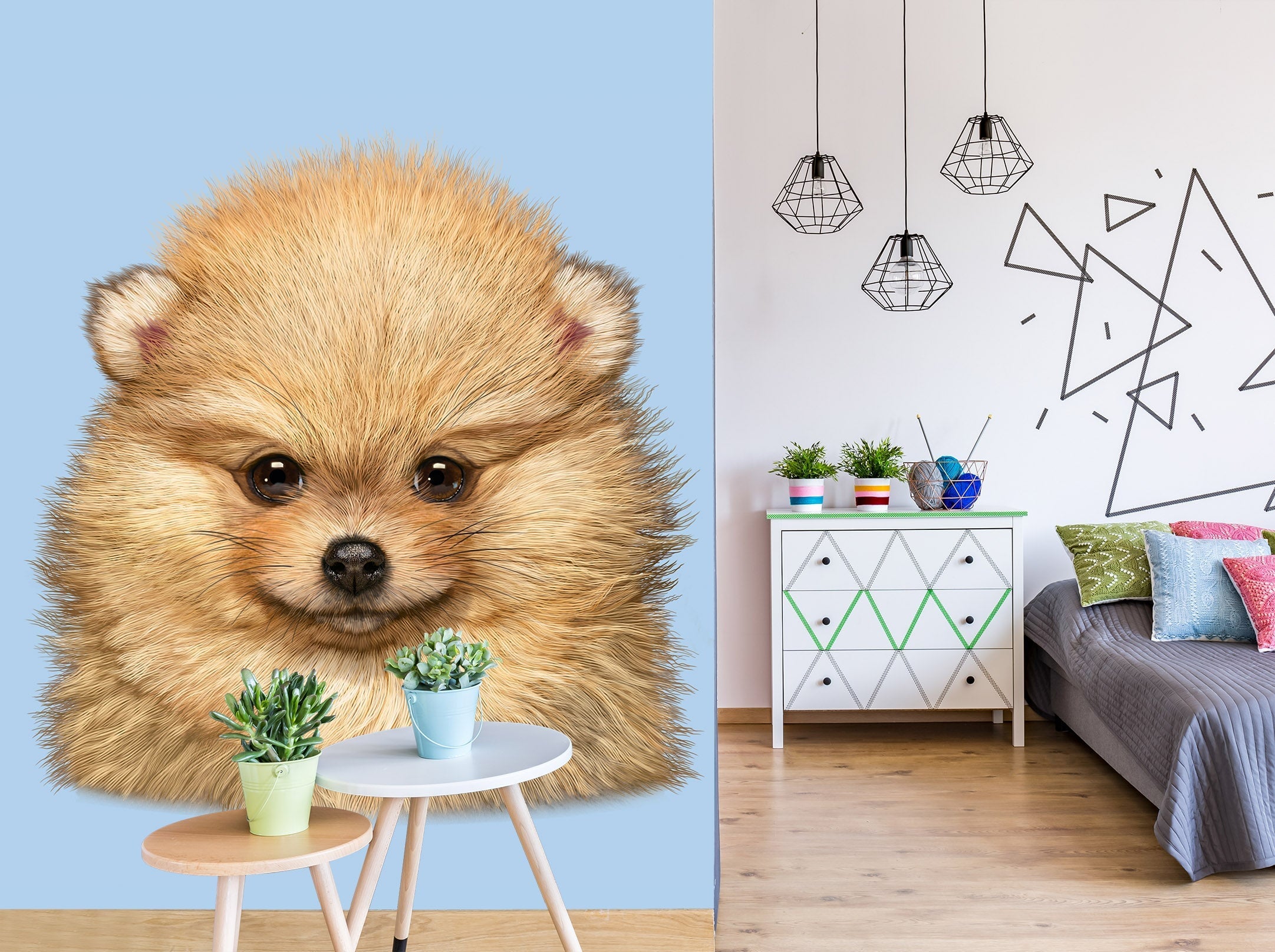 3D Cute Dog 1539 Wall Murals Exclusive Designer Vincent Wallpaper AJ Wallpaper