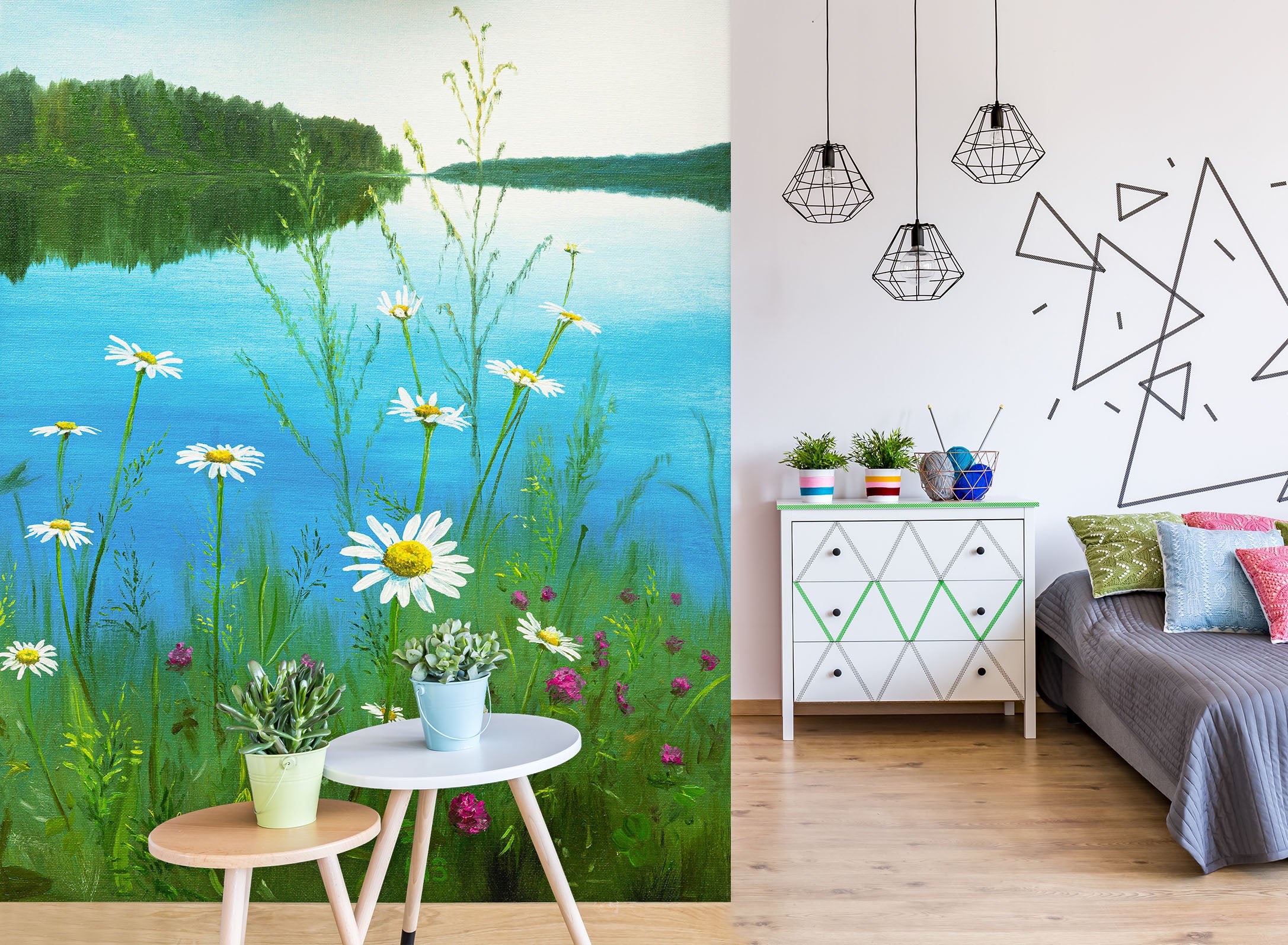 3D Flower Bush River 1861 Marina Zotova Wall Mural Wall Murals