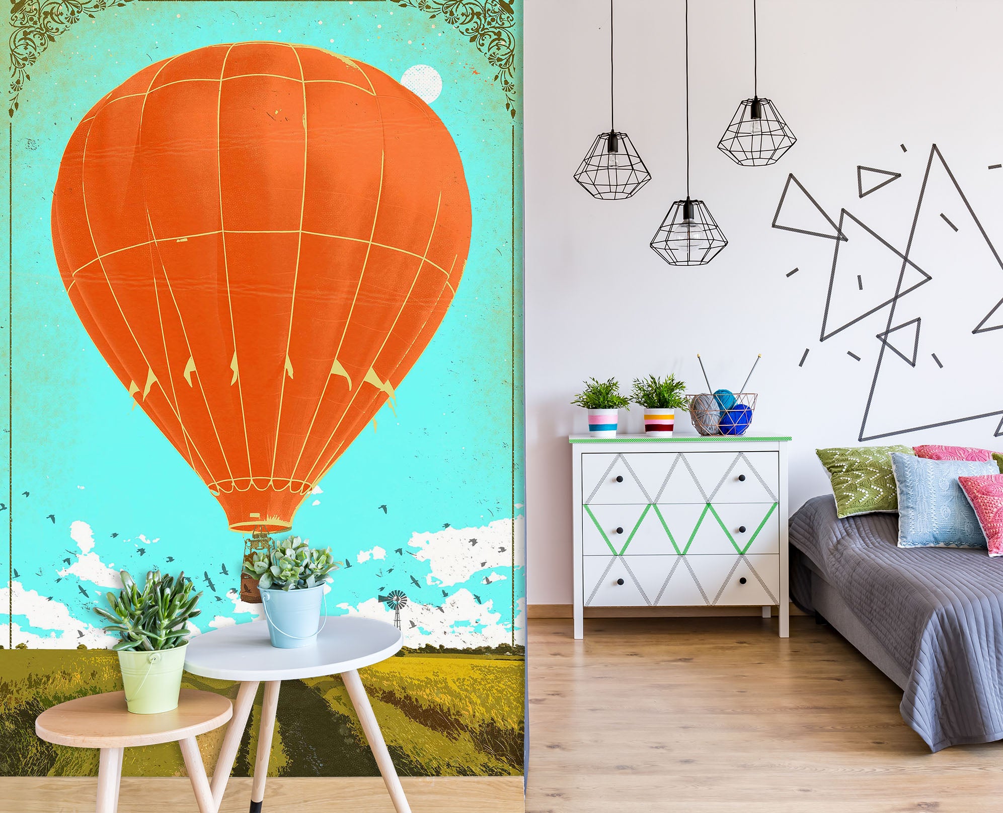 3D Hot Air Balloon 1407 Showdeer Wall Mural Wall Murals