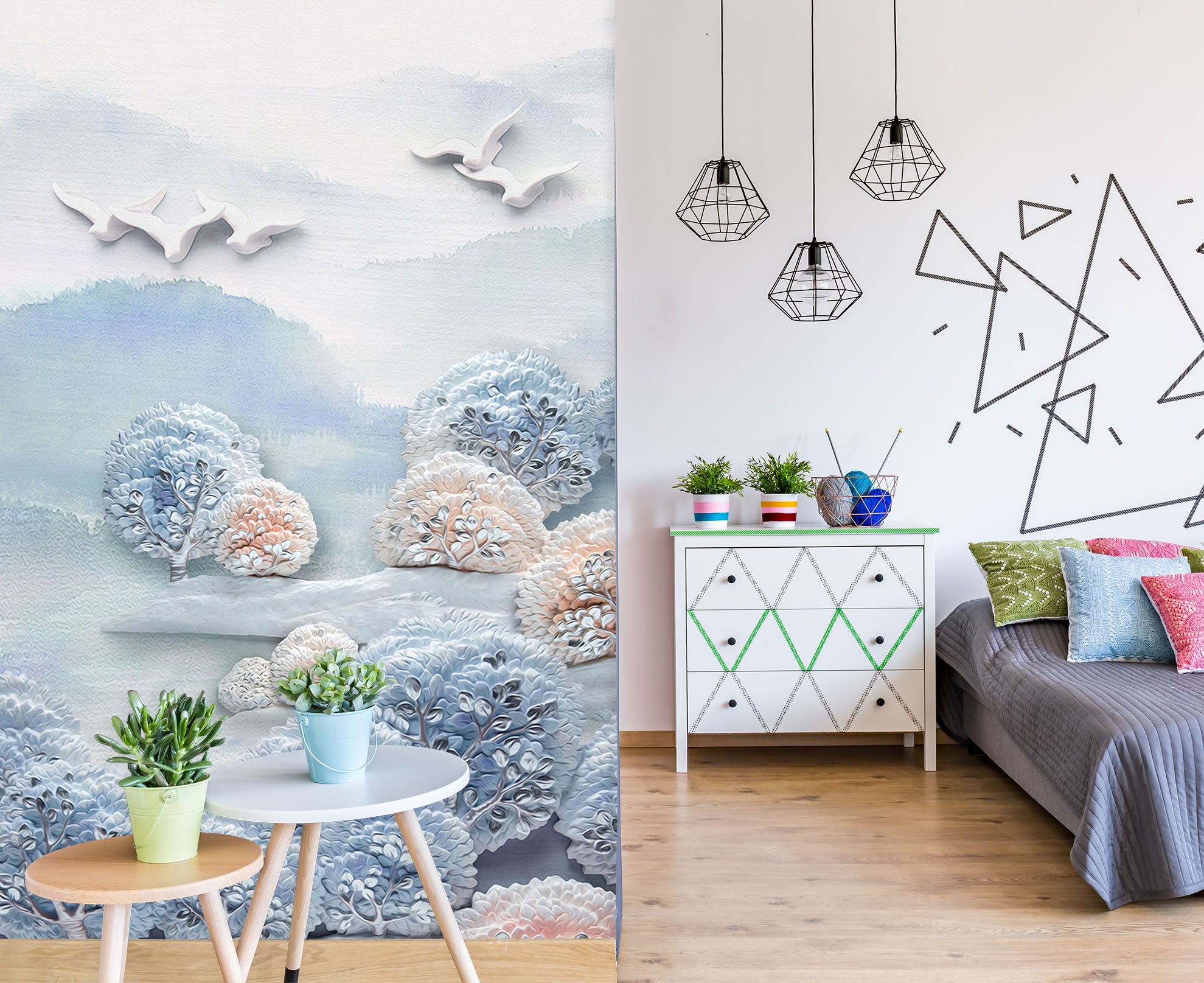 3D Forest Bird 1805 Wall Murals