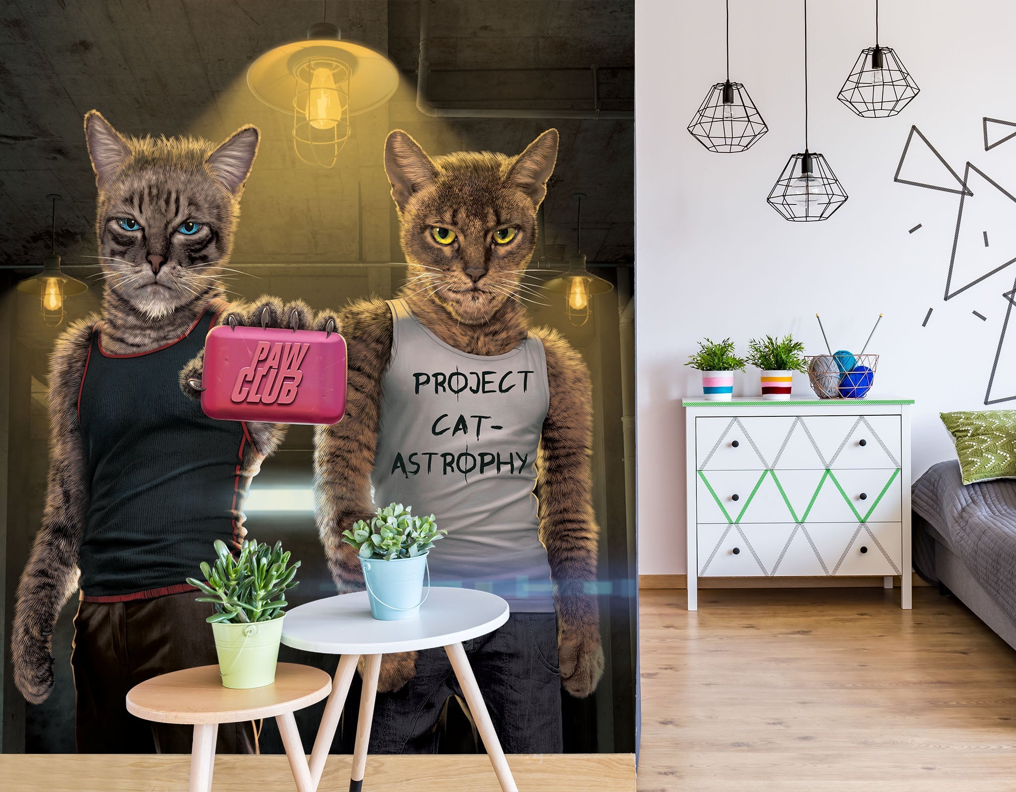 3D Paw Club 1534 Wall Murals Exclusive Designer Vincent Wallpaper AJ Wallpaper