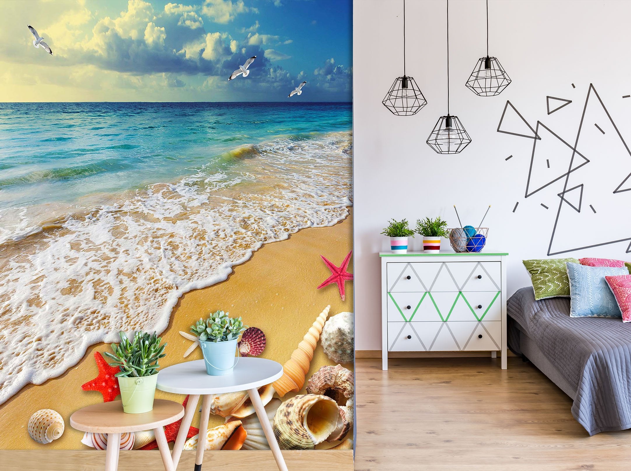 3D Beach Shells 1961 Wall Murals Wallpaper AJ Wallpaper