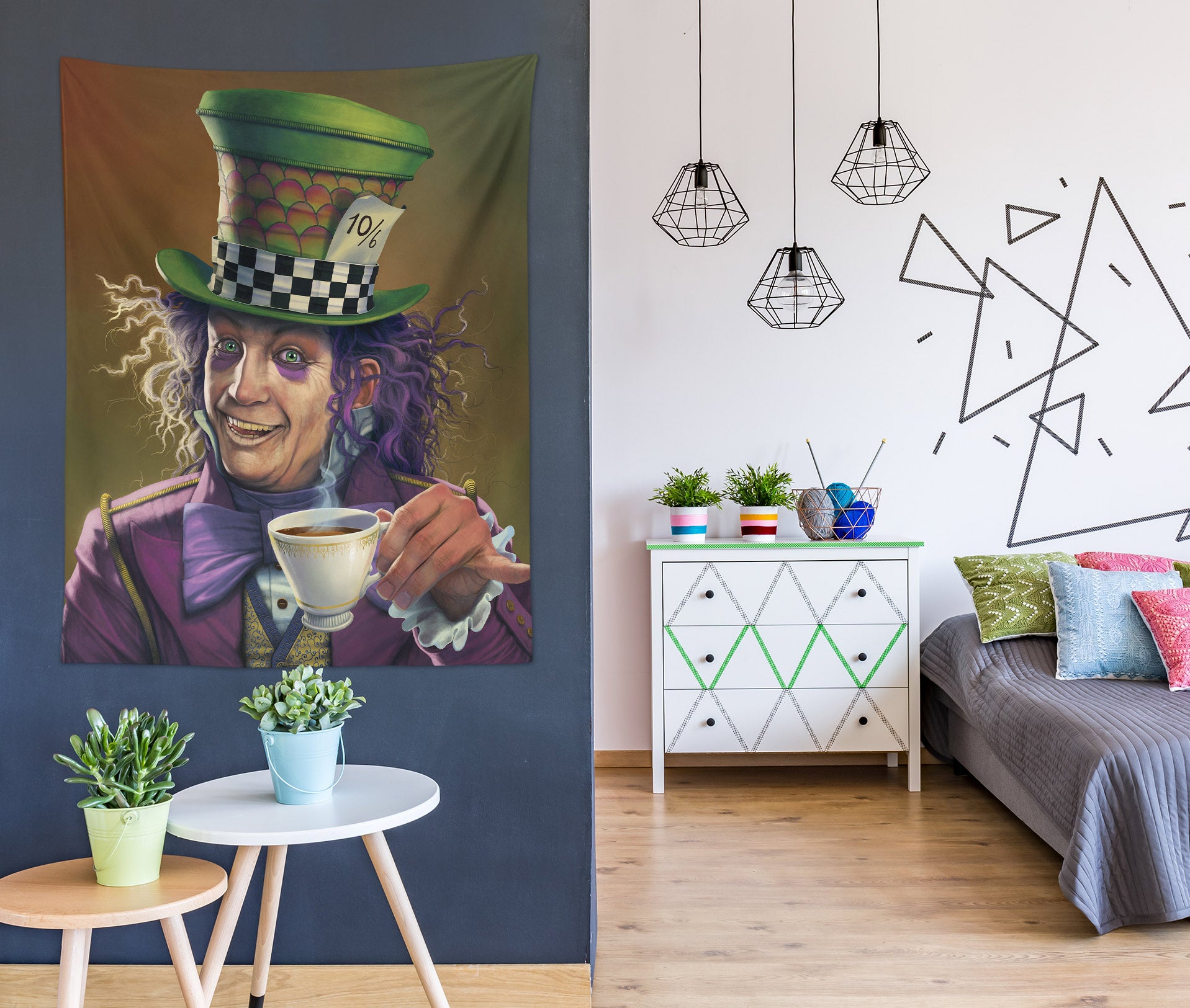 3D Mad Hatter 11716 Vincent Tapestry Hanging Cloth Hang