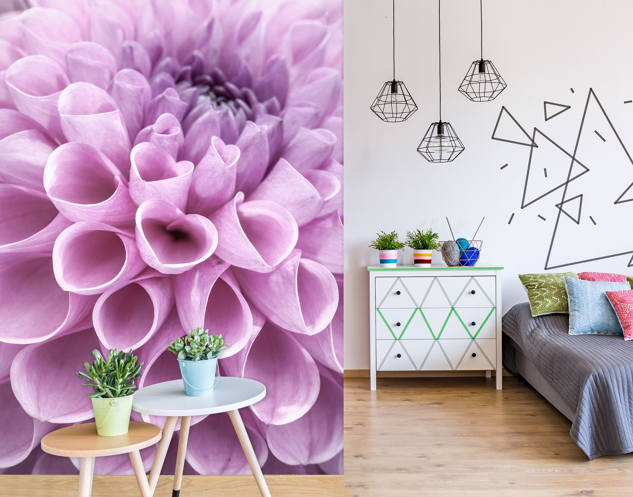 3D Purple Flower 6199 Assaf Frank Wall Mural Wall Murals