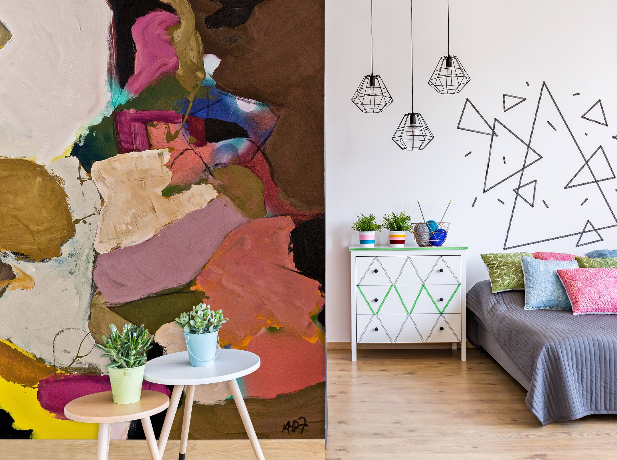 3D Color Graffiti 298 Allan P. Friedlander Wall Mural Wall Murals