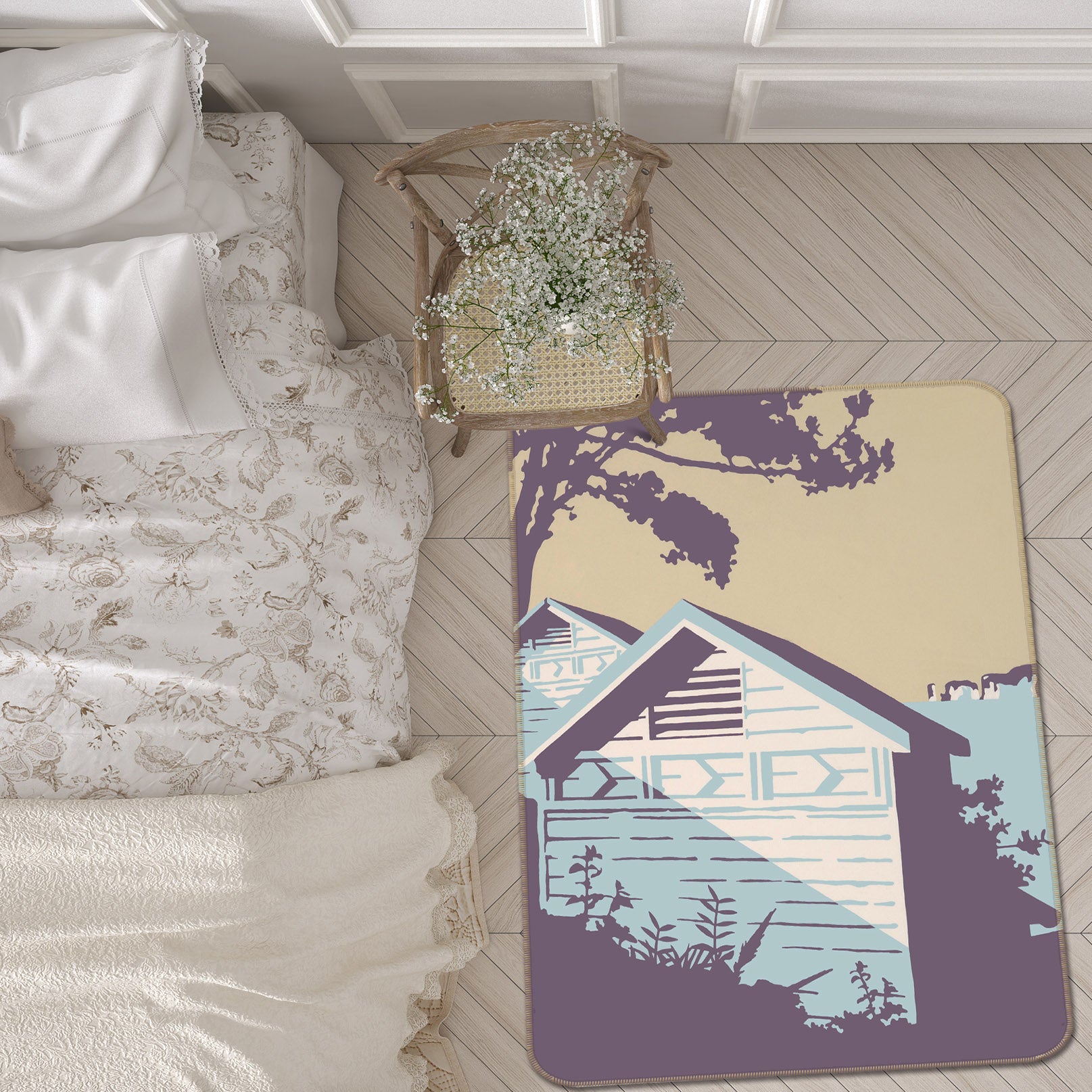 3D Old Harry Rocks 1107 Steve Read Rug Non Slip Rug Mat