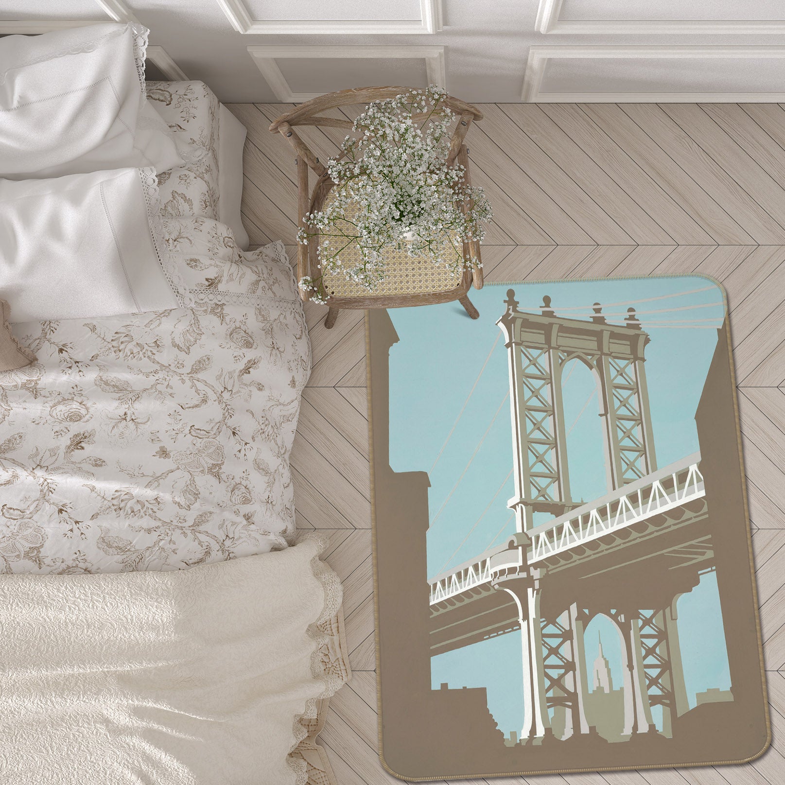 3D New York 1125 Steve Read Rug Non Slip Rug Mat