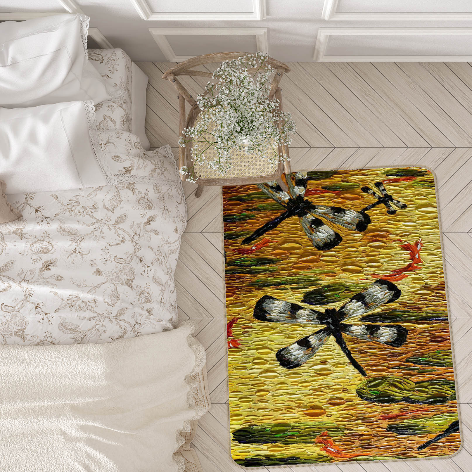 3D Butterfly Kite 1029 Dena Tollefson Rug Non Slip Rug Mat