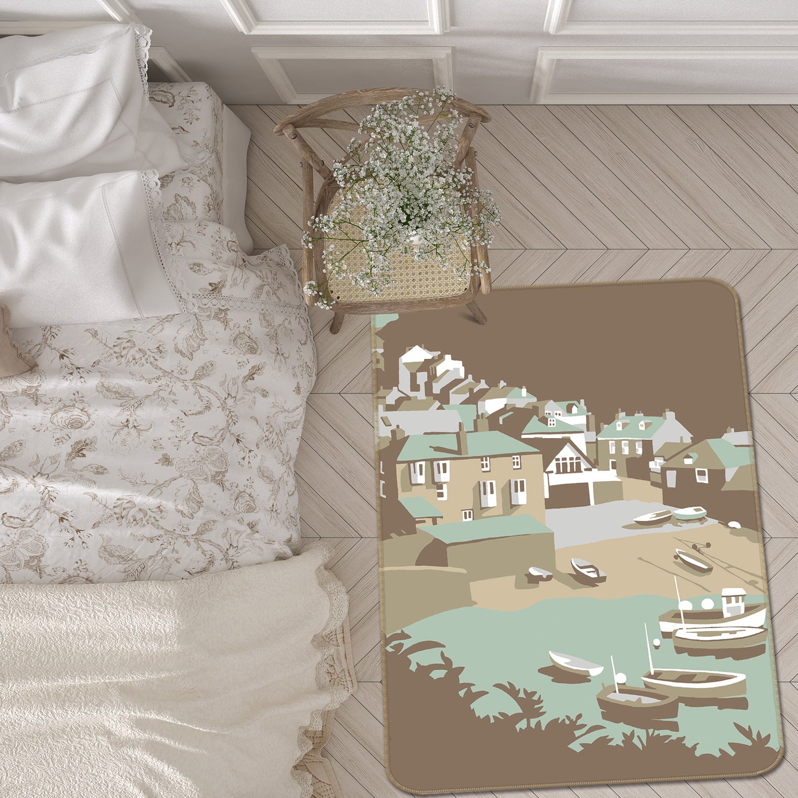 3D Port Isaac 1007 Steve Read Rug Non Slip Rug Mat