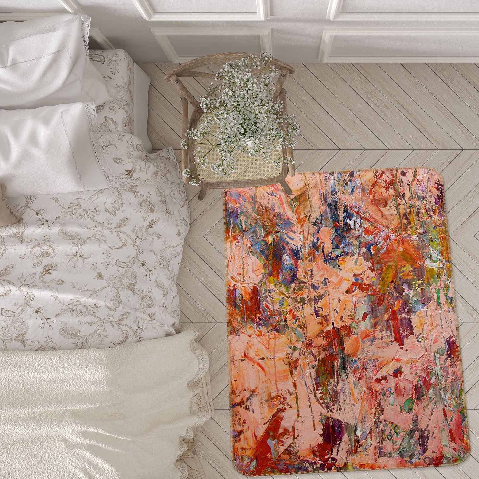 3D Abstract Maple 3020 Allan P. Friedlander Rug Non Slip Rug Mat